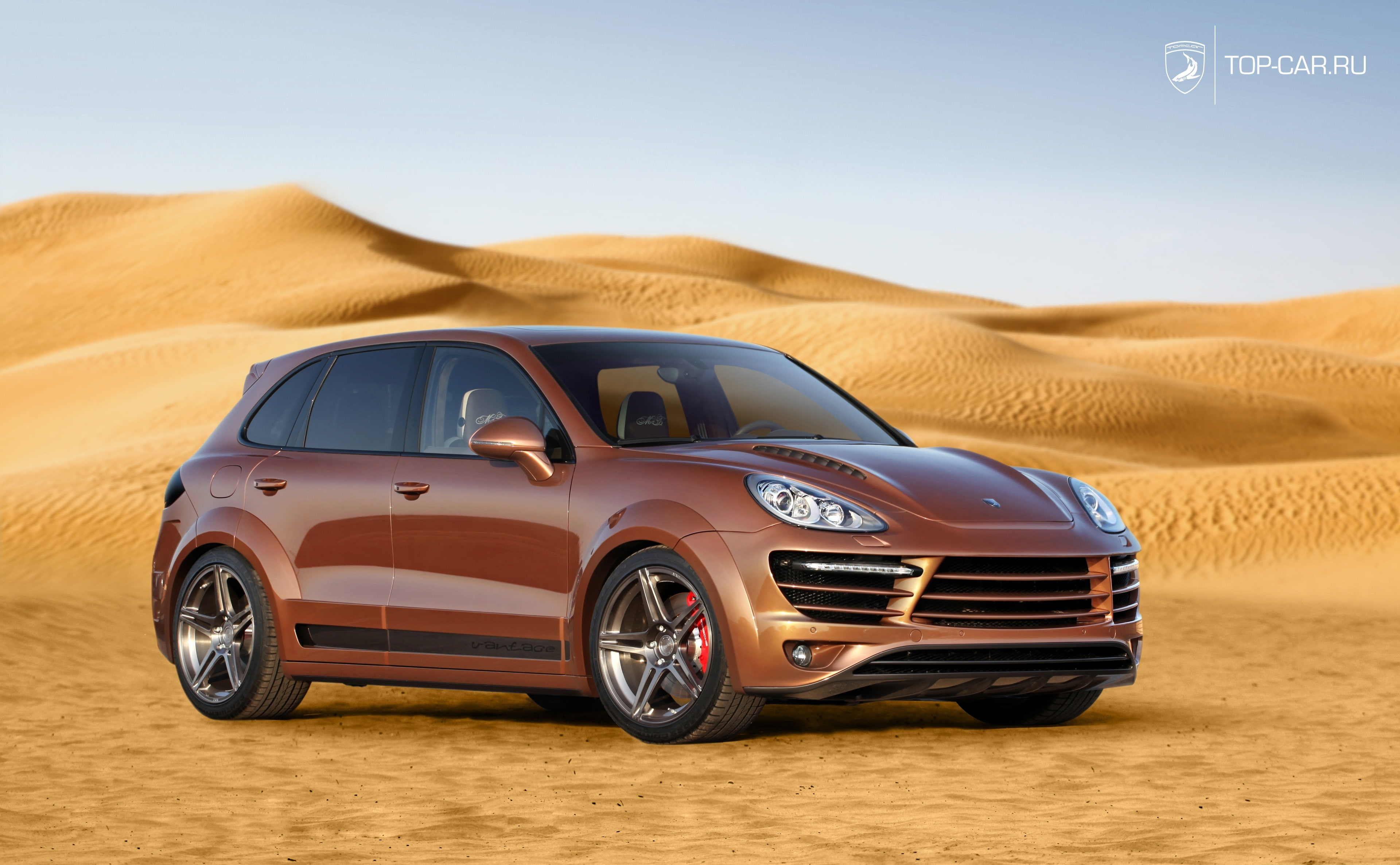 sports utility vehicle, motor vehicle, Porsche, no people, vantage, climate, road trip, day, travel, mode of transportation, sand dune, nature, orange, HD Wallpaper