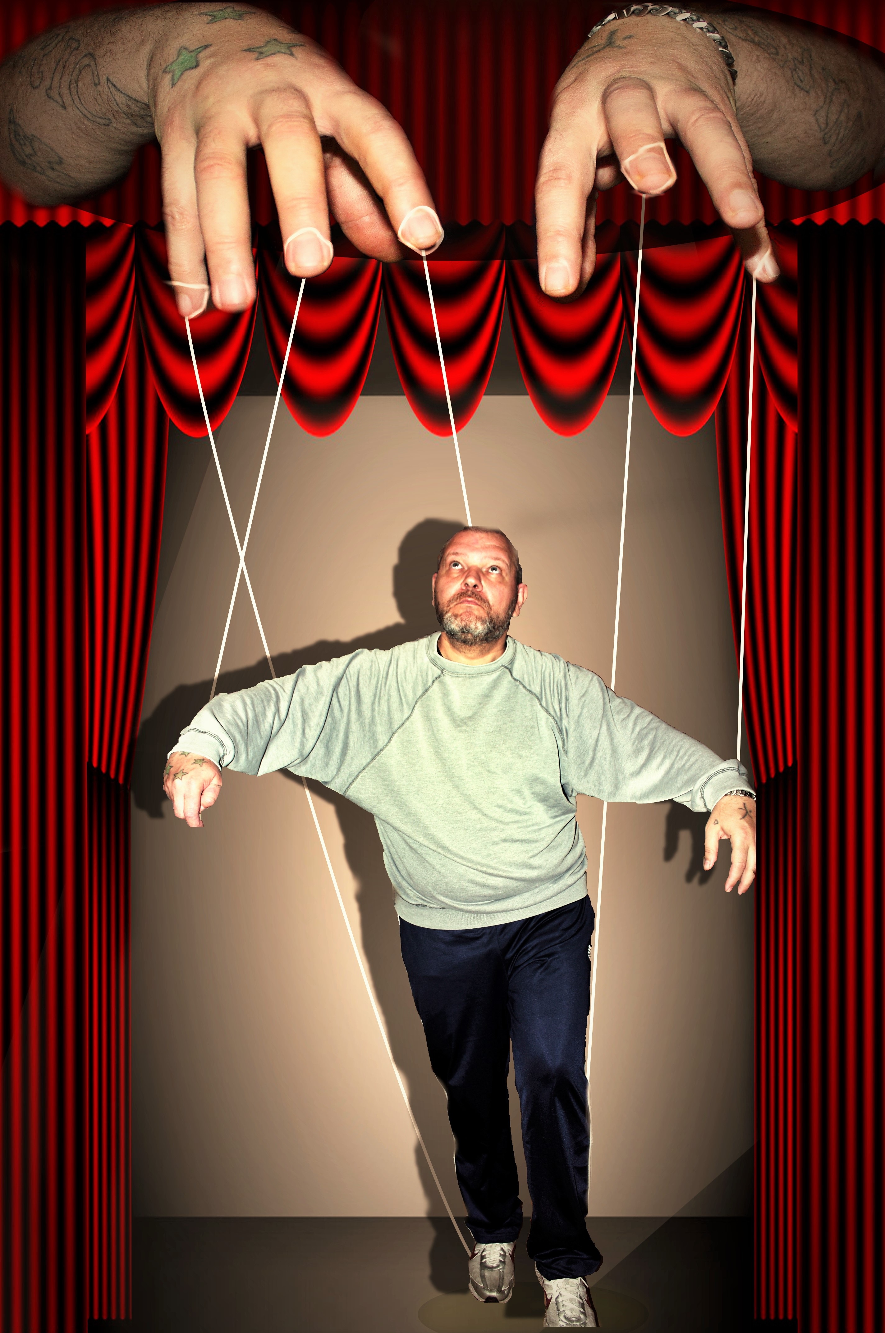 marionette, emotion, young adult, indoors, puppeteer, presentation, real people, one Person, happiness, males, front view, curtain, illustration, keep, Phone HD Wallpaper