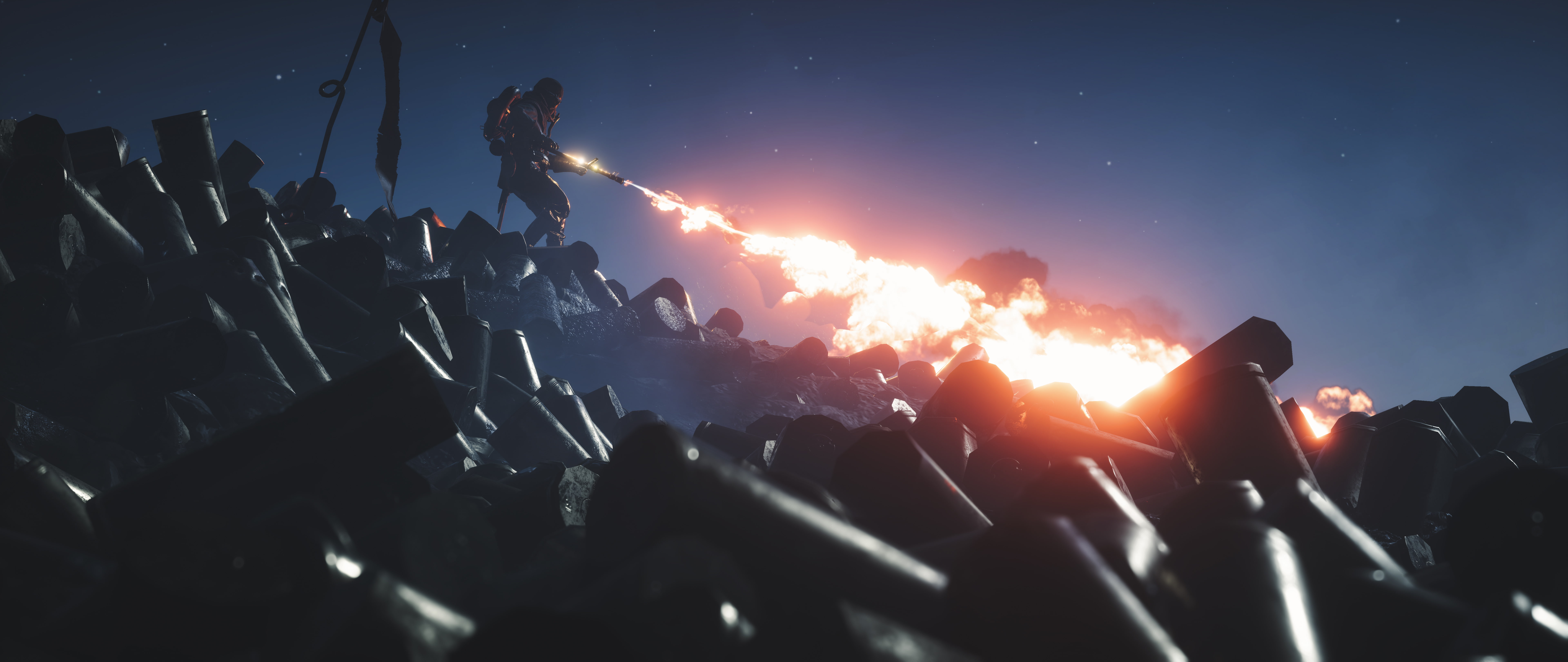 holding, 8K, 8K, man, Flamethrower, Flame Trooper, Battlefield 1, 4K, HD Wallpaper