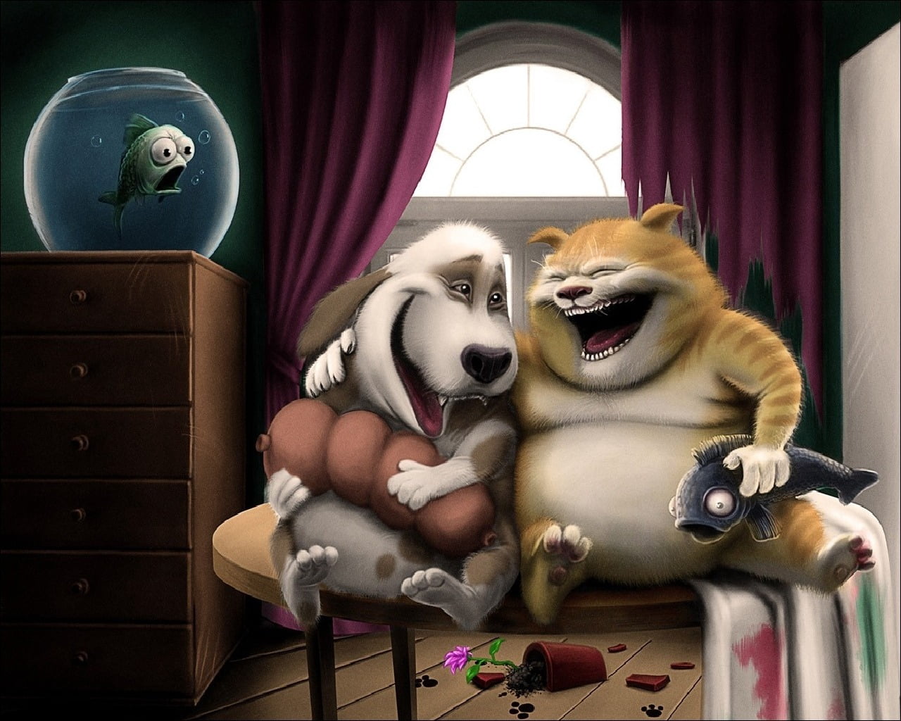 representation, looking, humor, characters, cute, animal mouth, one Animal, white, animal themes, fun, small, vertebrate, domestic Animals, illustration, HD Wallpaper