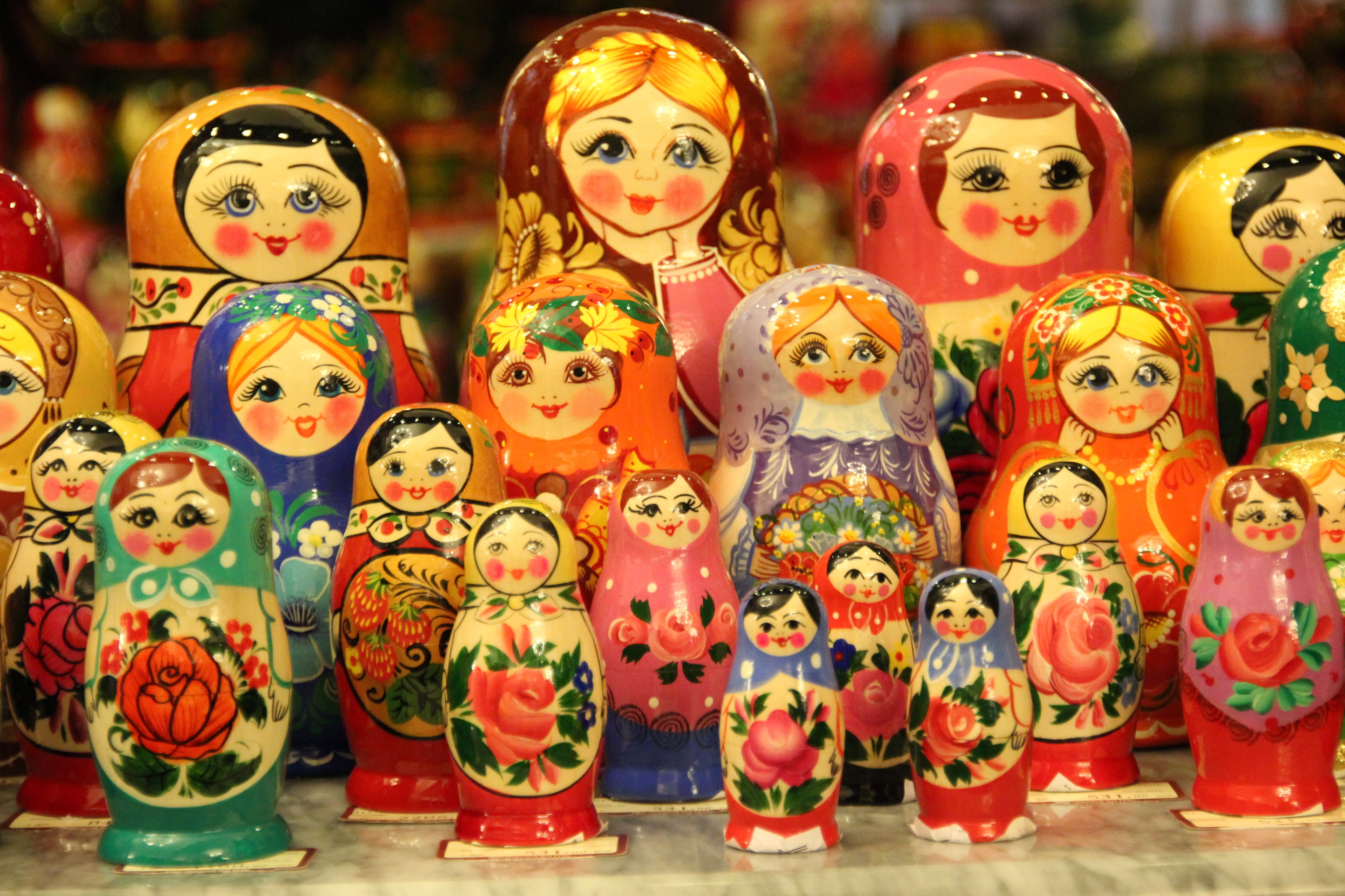 matryoshka, russian dolls, matroschka, variation, babuschka, human representation, creativity, choice, toy, no people, 5K, arrangement, large group of objects, HD Wallpaper