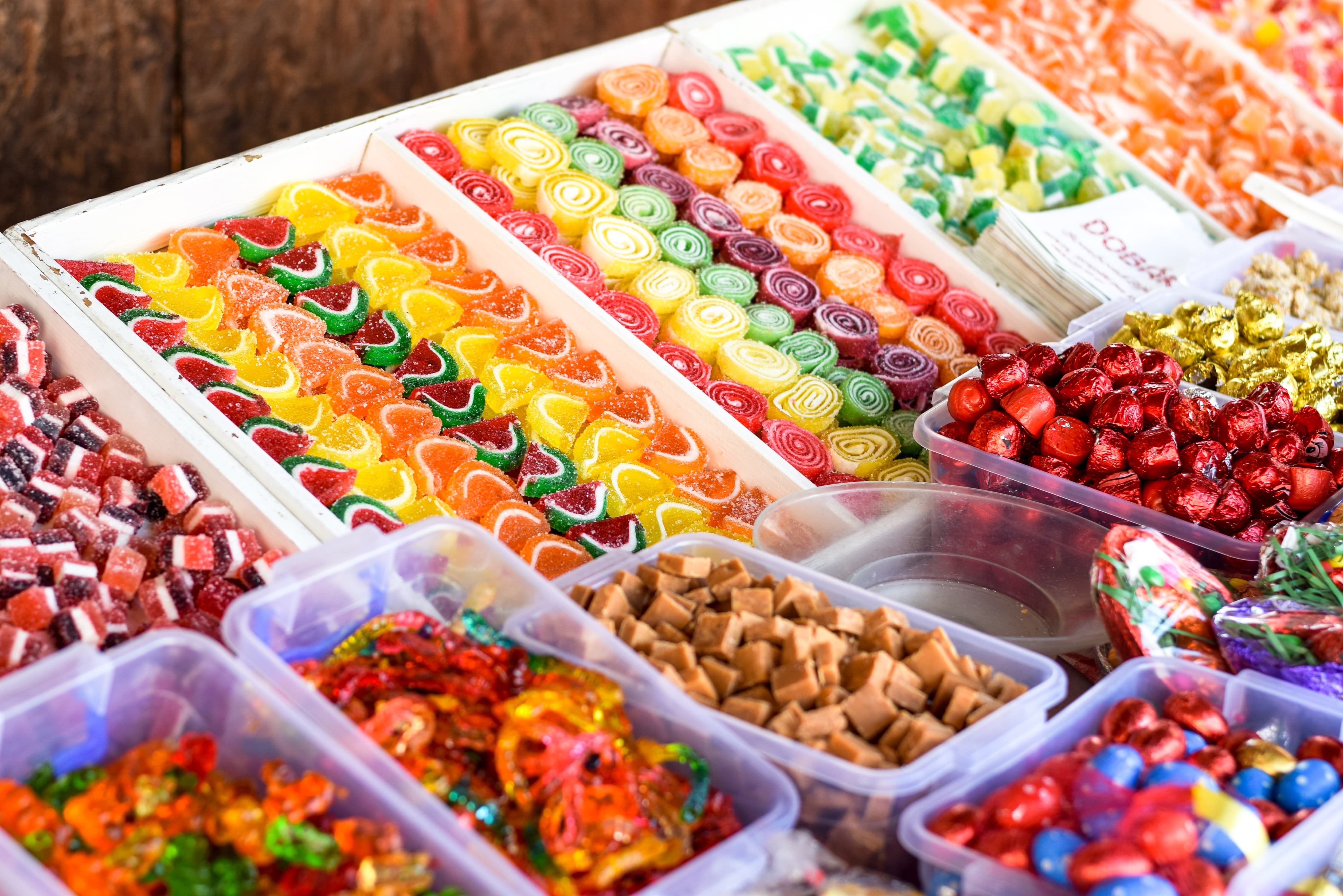 choice, freshness, wellbeing, variation, pastries, market, jelly confectionery, temptation, multi colored, colorful, large group of objects, fair, retail, HD Wallpaper