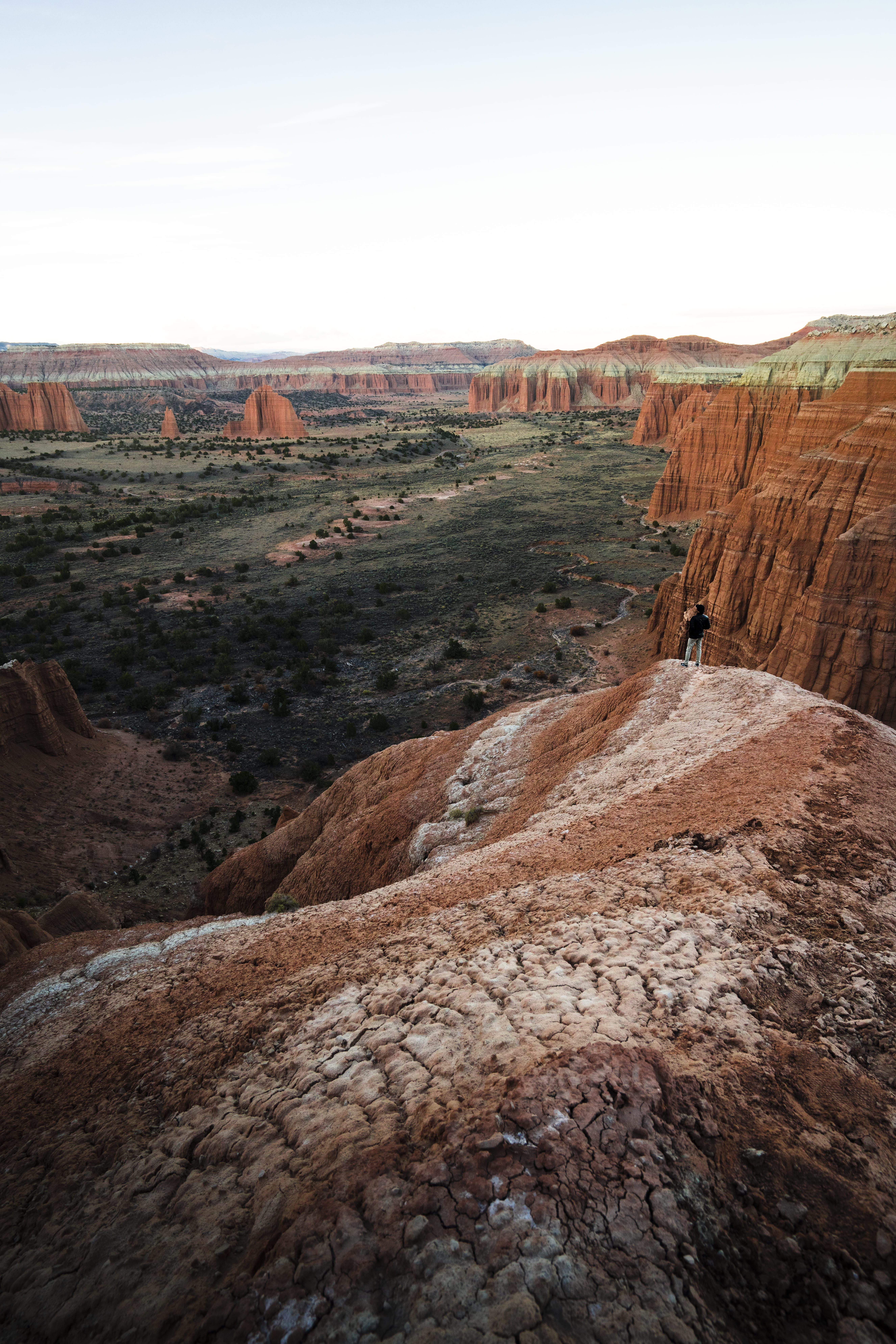 tranquility, environment, eroded, scenery, scenics - nature, panoramic, southern utah, landscape, utah, capitol reef national park, valley, rock formation, Phone HD Wallpaper