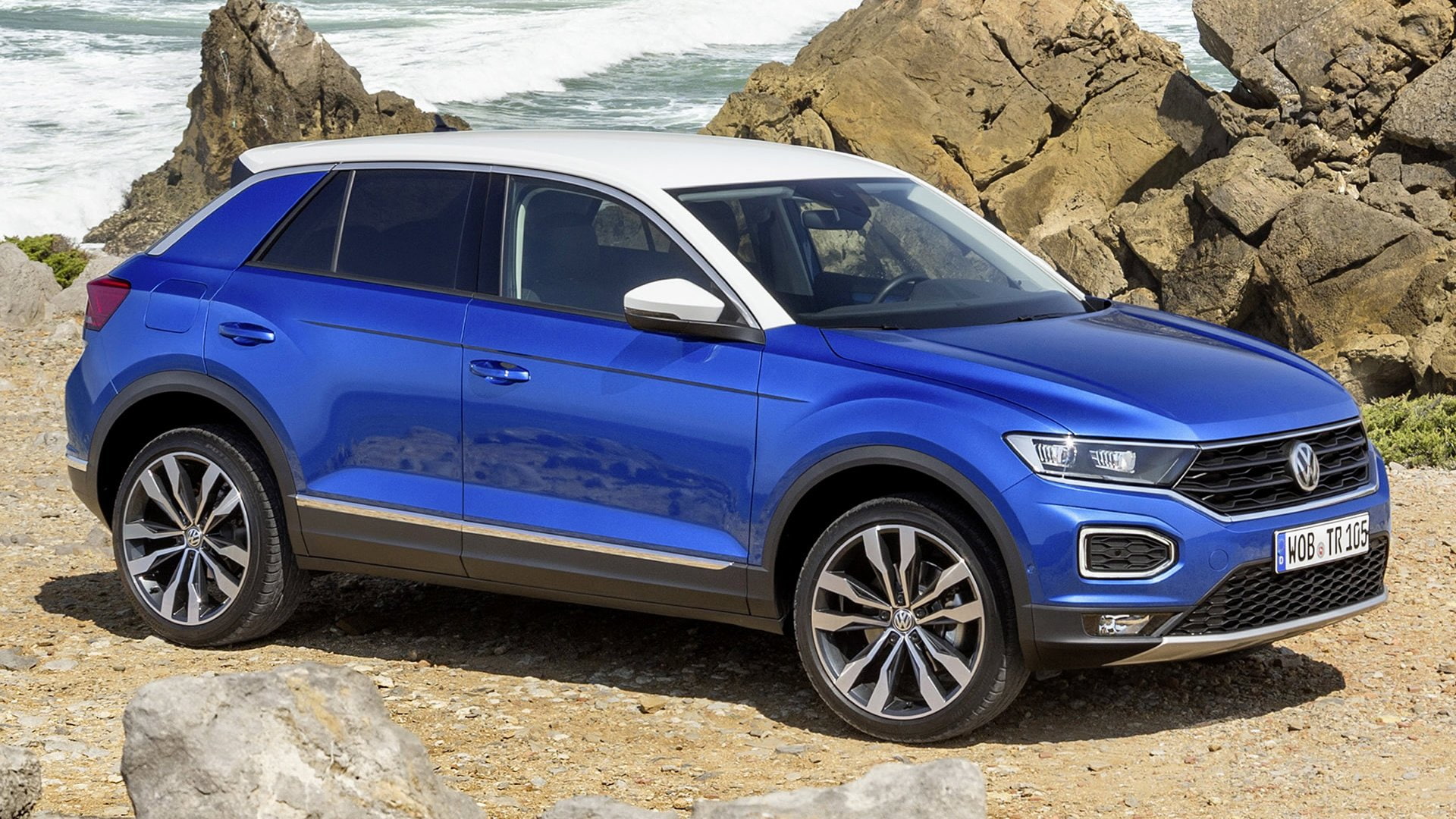 SUV, Volkswagen, Volkswagen T-Roc, Blue Car, Car, 1080P, HD Wallpaper