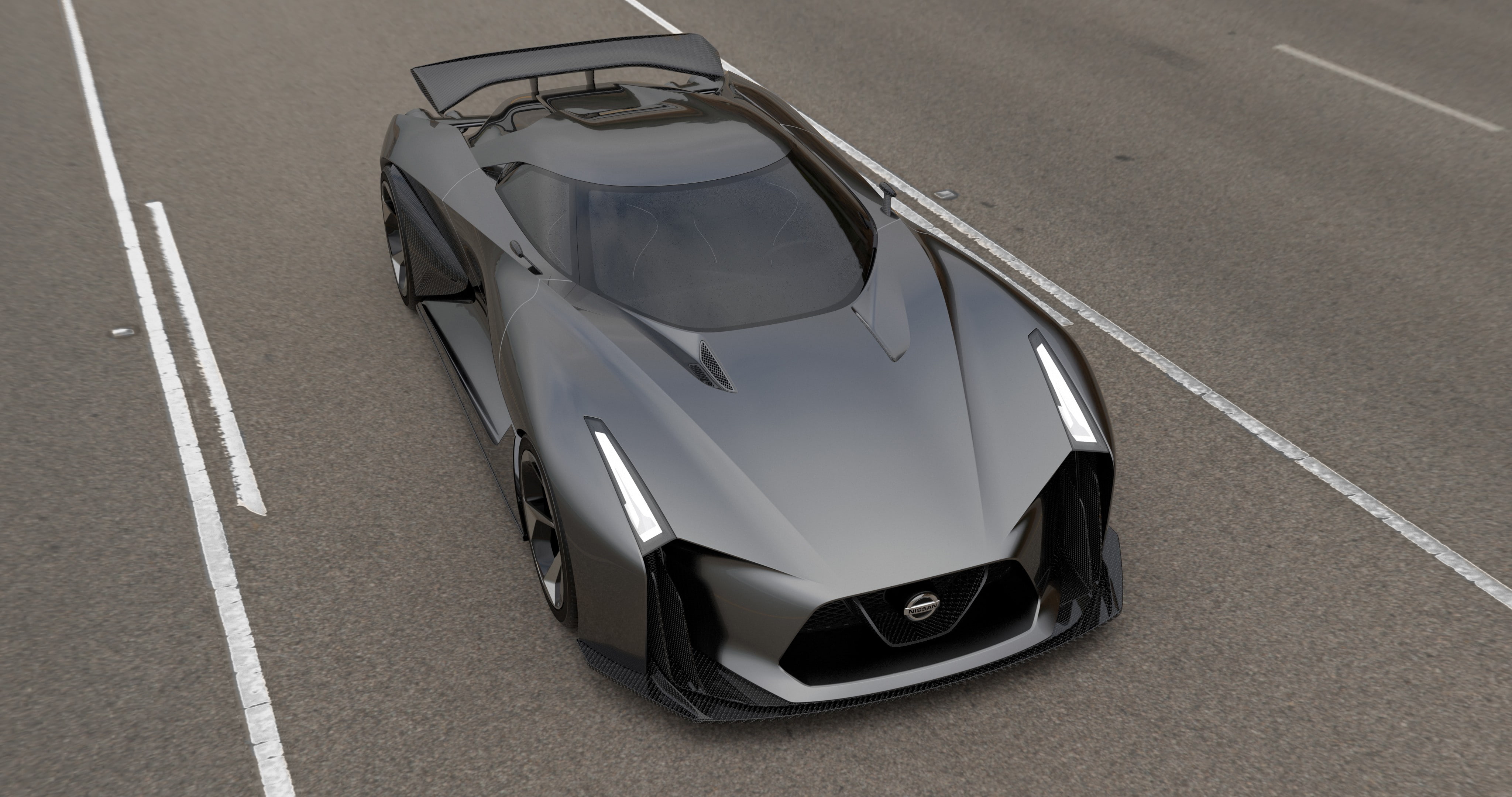 outdoors, Nissan Concept 2020, day, sport, sports track, competition, white color, mode of transportation, focus on foreground, dividing line, 4K, track and field, HD Wallpaper