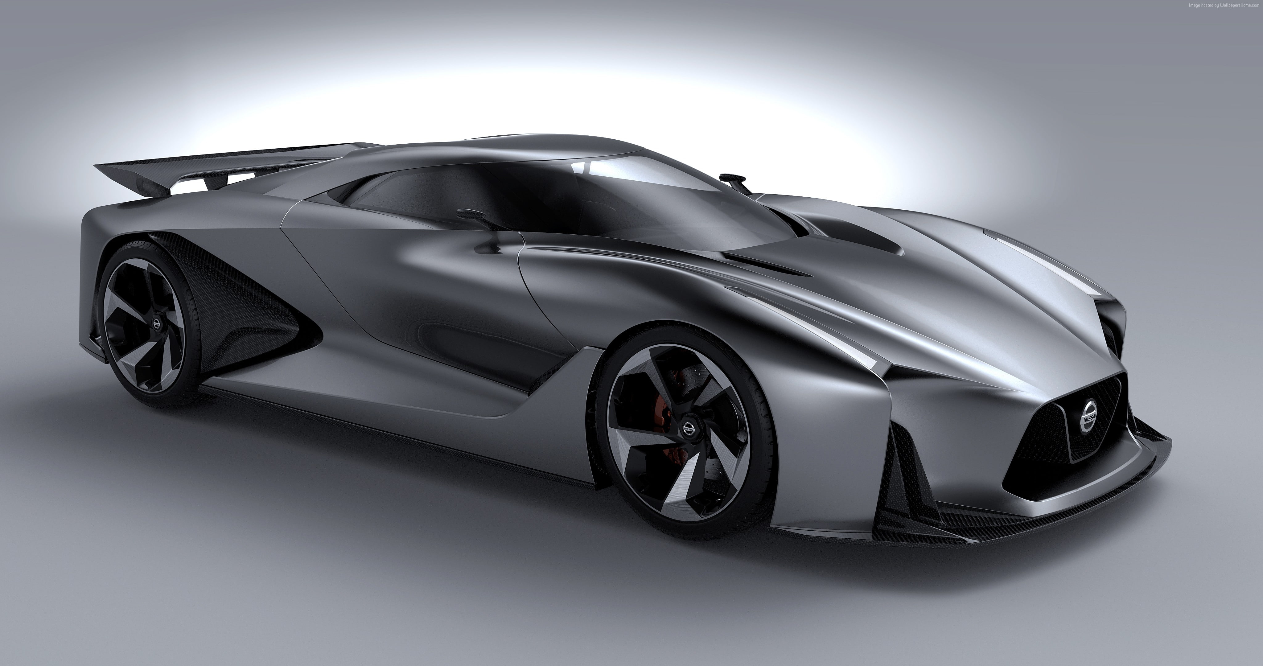 luxury cars, Nissan, test drive, 4K, concept, Nissan 2020 Vision Gran Turismo, supercar, speed, sports car, HD Wallpaper