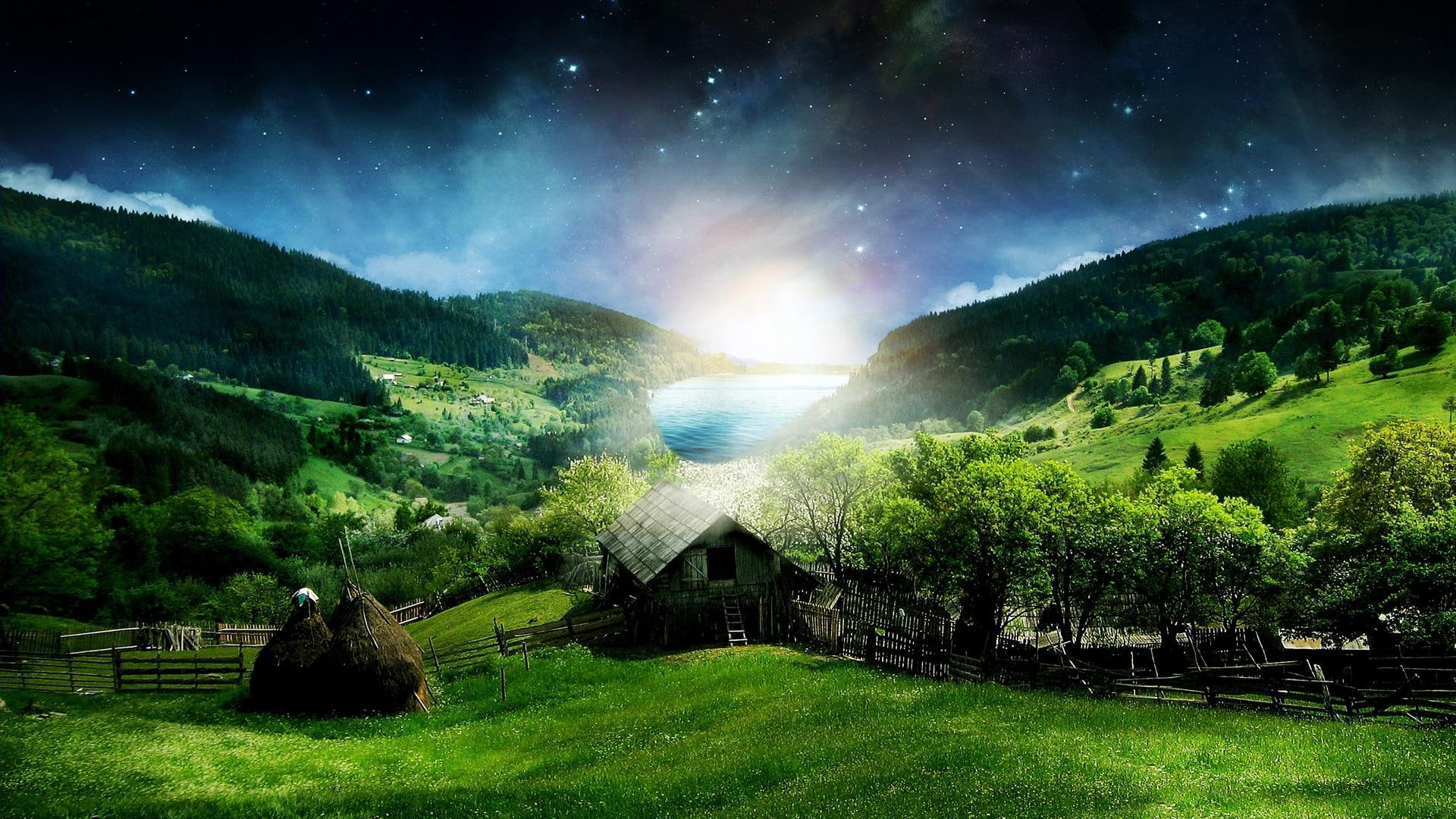 surreal, nature and landscapes, earth, countryside, 1080P, HD Wallpaper