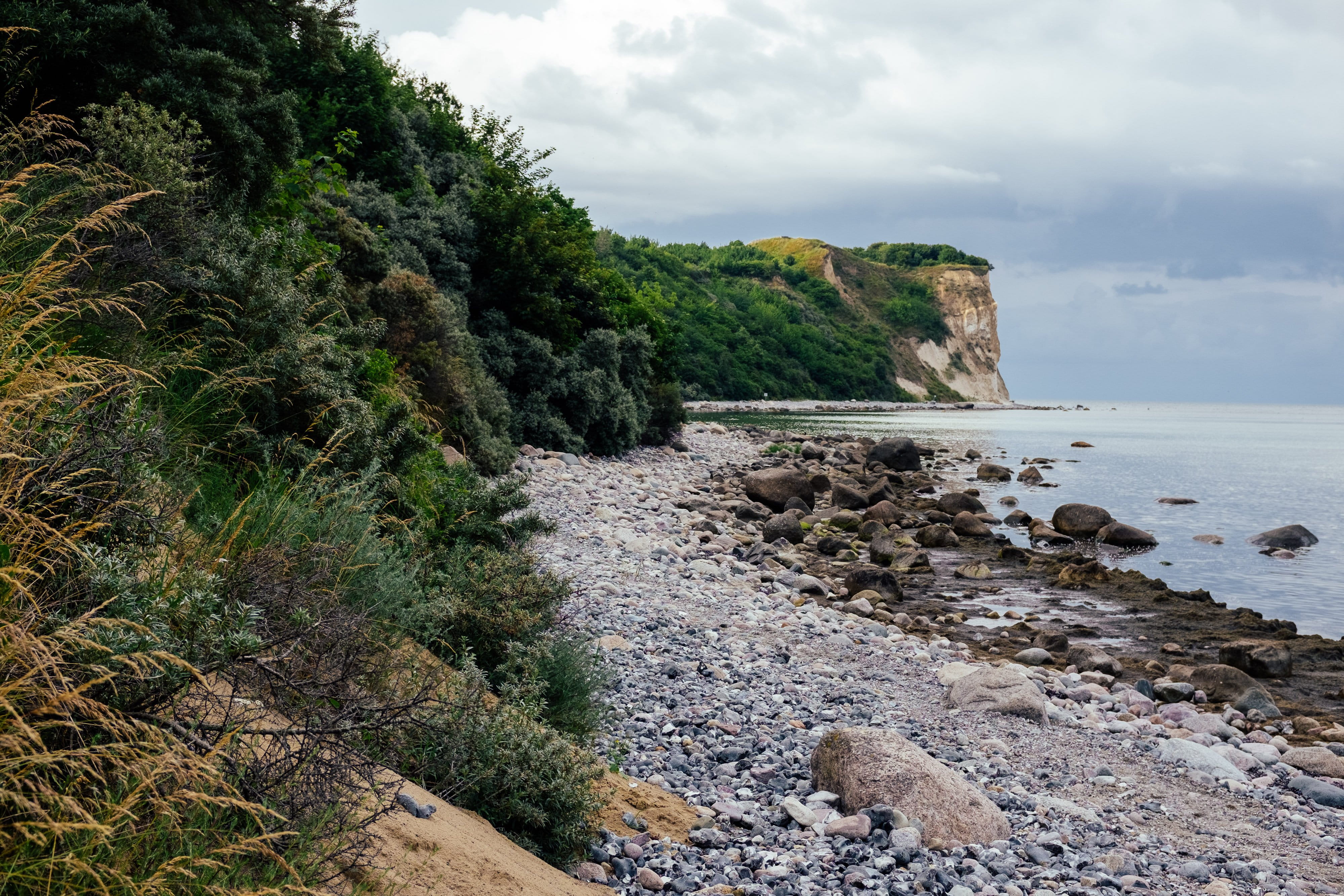 no people, vorpommern, landscape, europe, scenics - nature, rugen, non-urban scene, tranquility, view, sky, sea, shore, seascape, tranquil scene, dom, chalk, HD Wallpaper