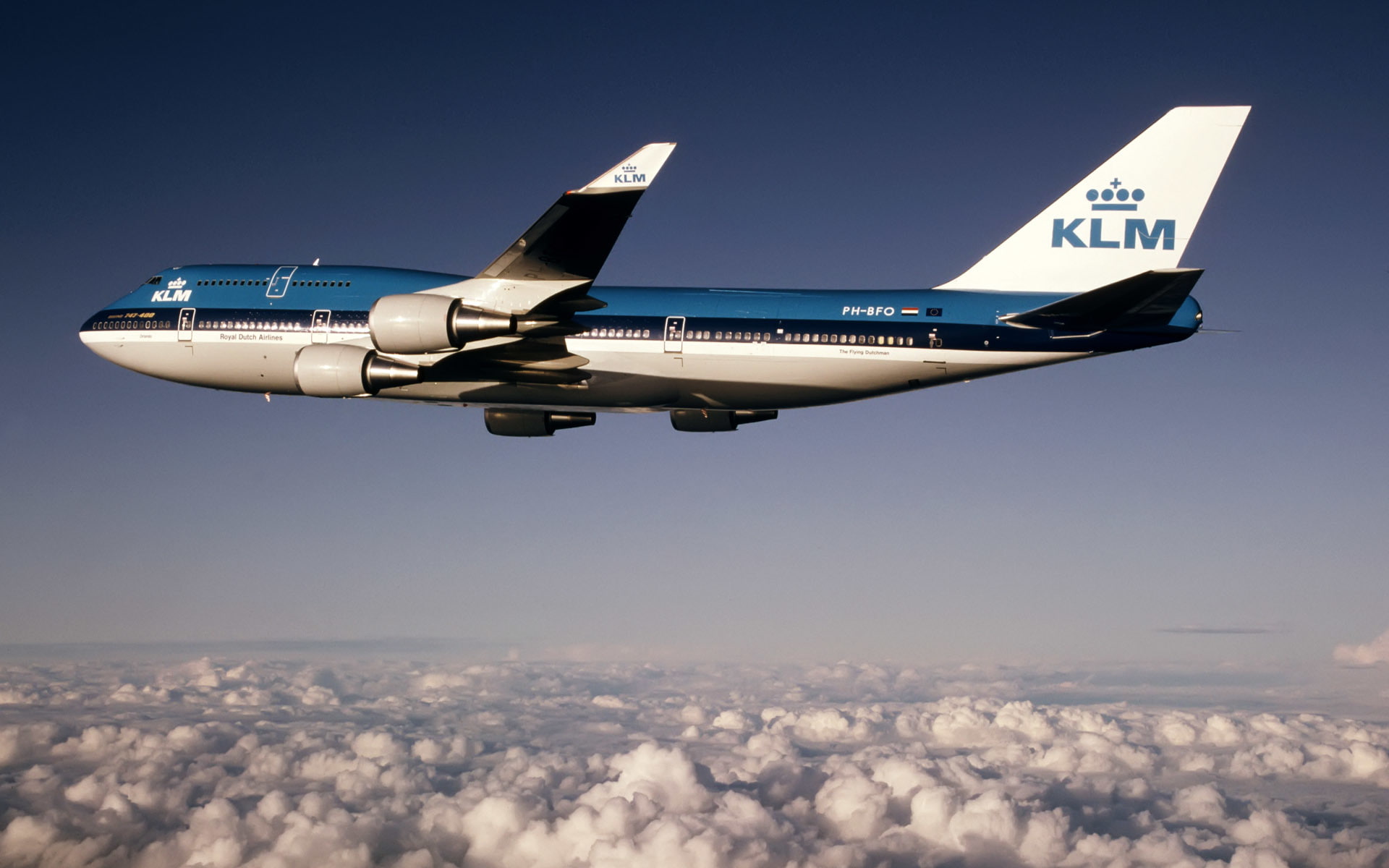 flight, AIRFRANCE, B-747, 400, height, 1080P, Boeing, KLM, HD Wallpaper