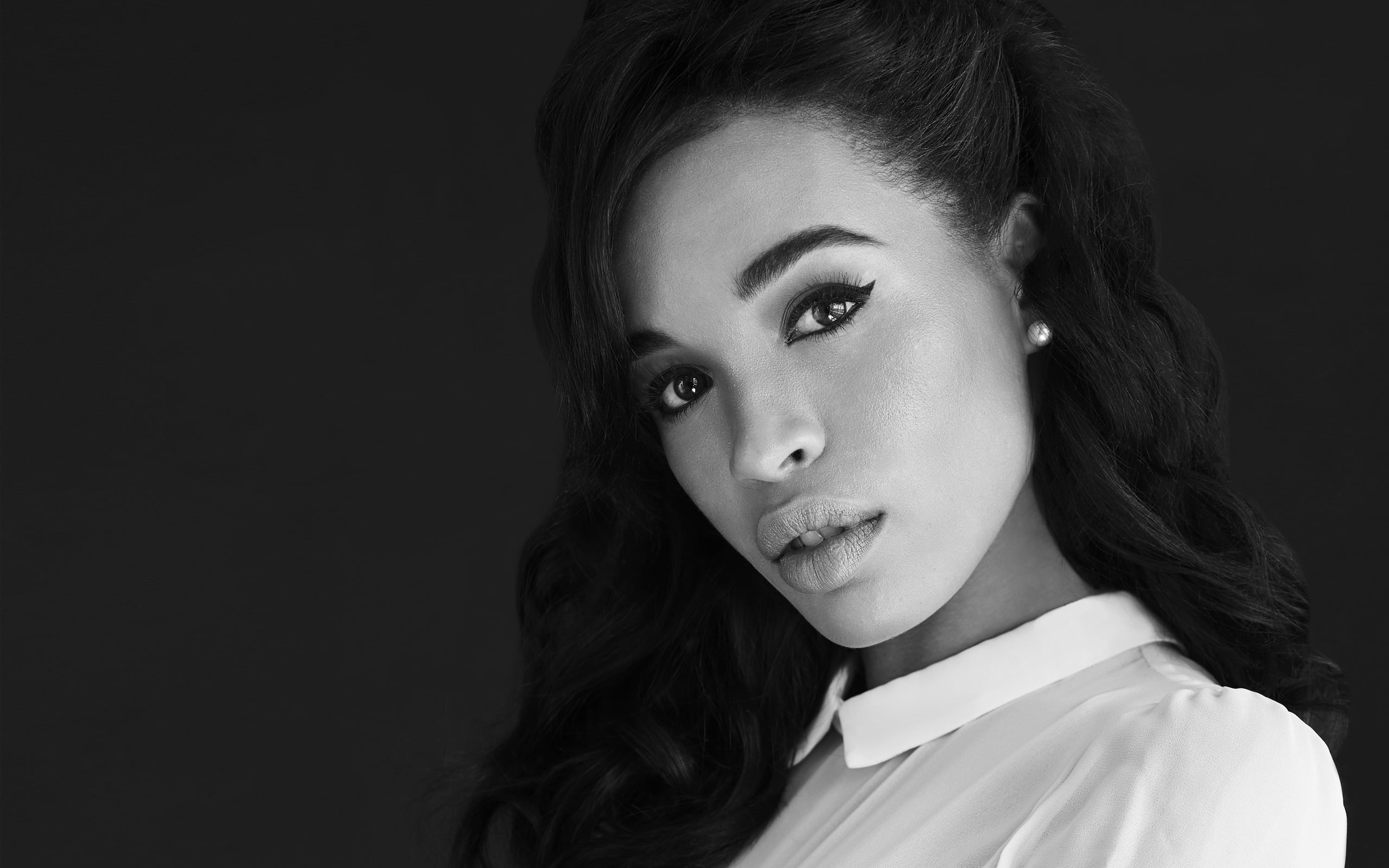 Cleopatra Coleman, Actresses, Girl, 2K, Black and White, Actress, Woman, HD Wallpaper