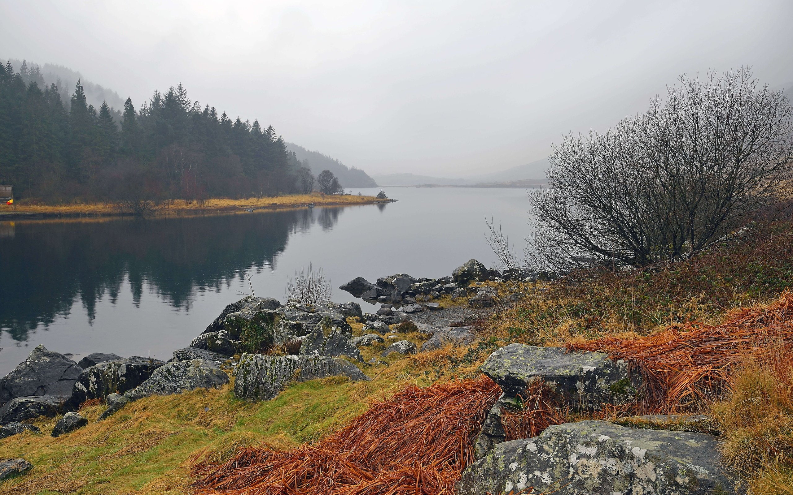 north, west, 2K, wales, snowdonia, lake, HD Wallpaper