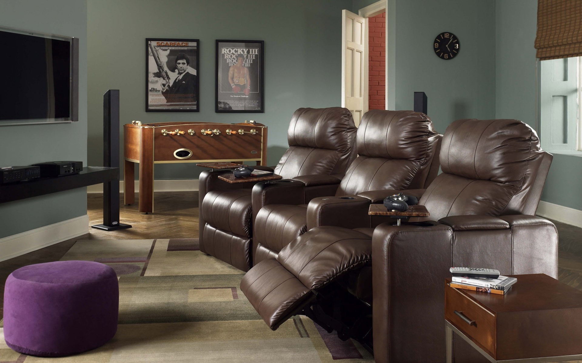 interior design, indoors, home cinema, 1080P, HD Wallpaper