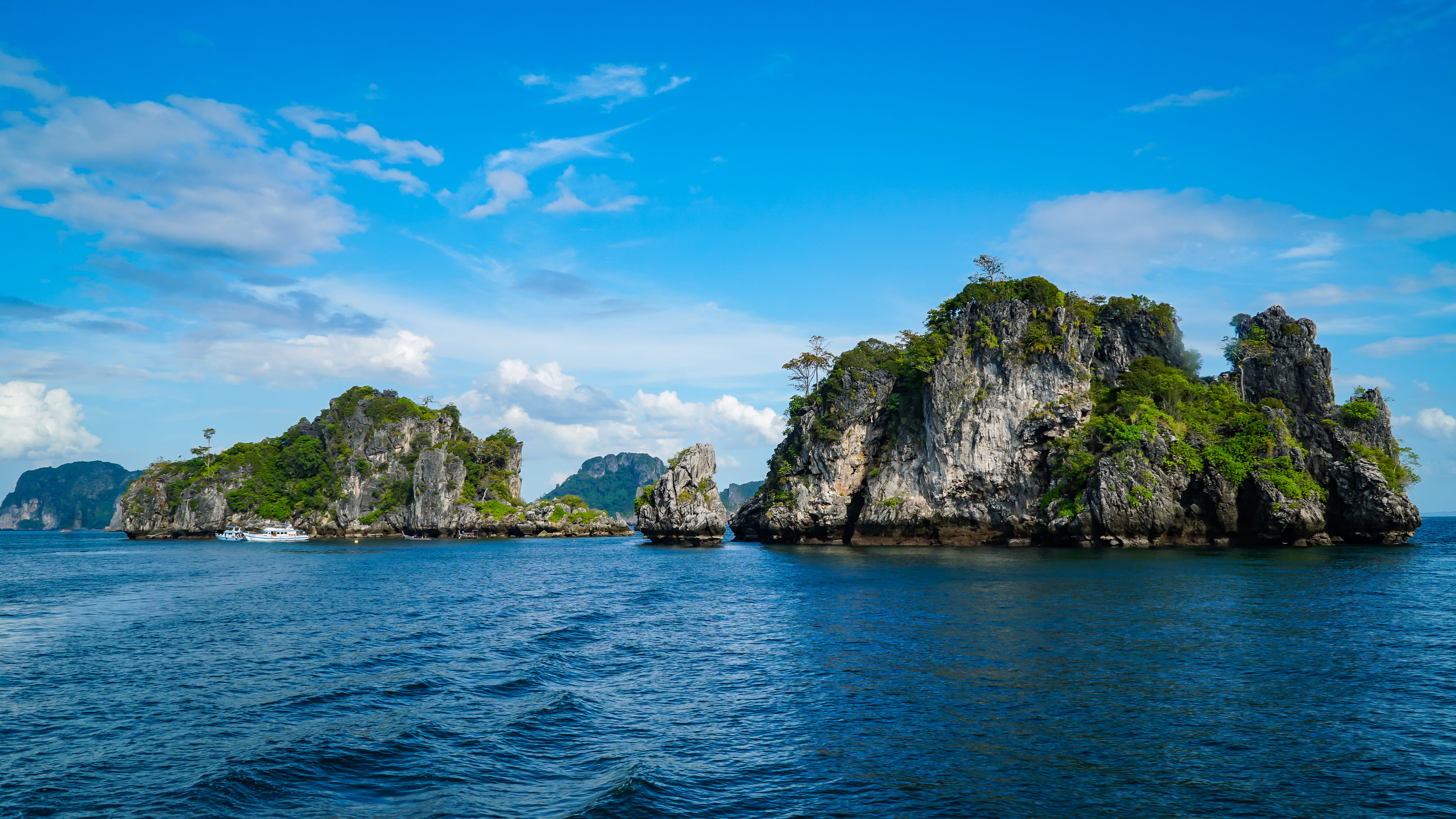 waterfront, beauty in nature, blue, shoreline, sky, day, island, sailing, sea, turquoise colored, no people, peninsula, outdoors, scenics - nature, promontory, HD Wallpaper