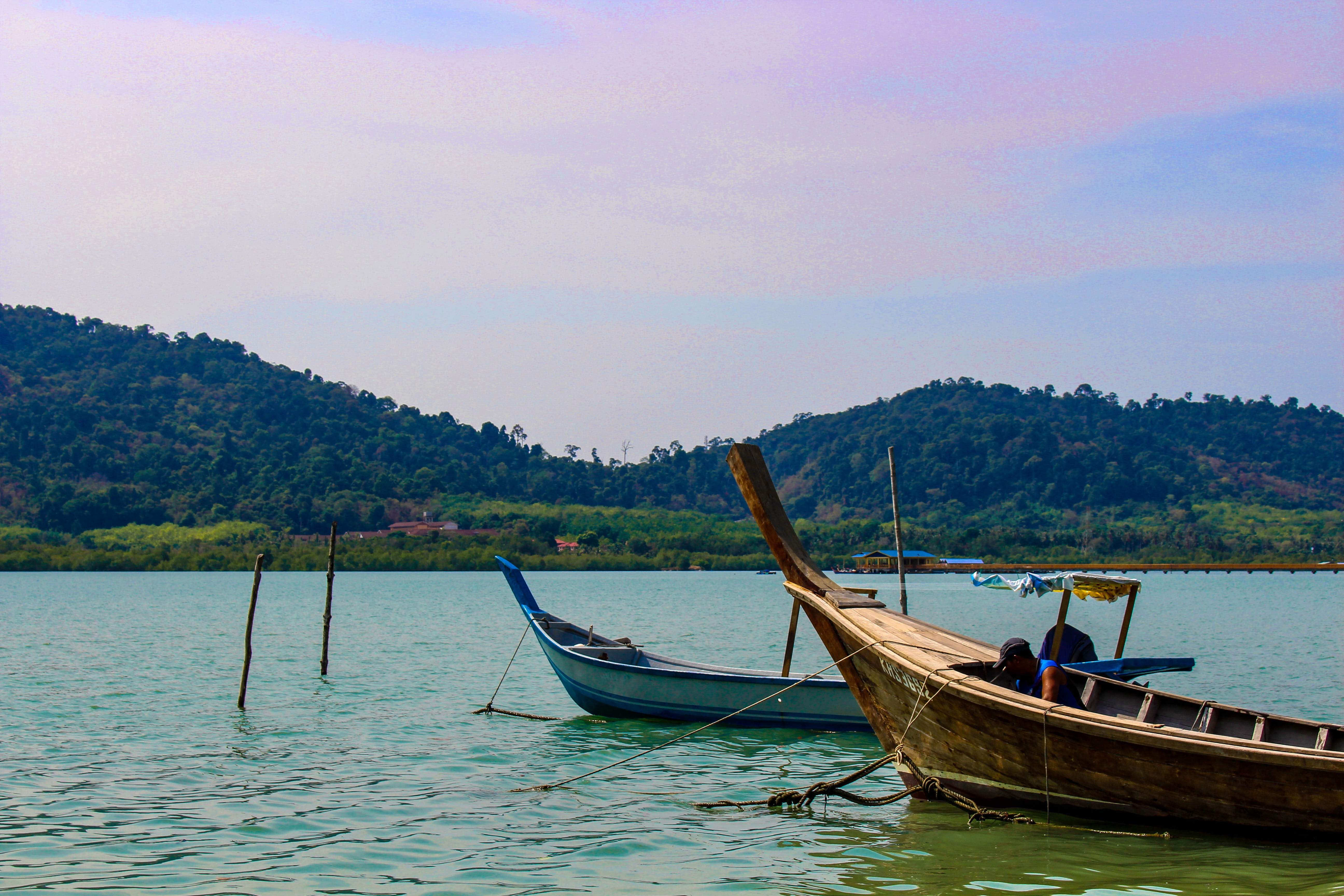 5K, ocean, clouds, sun, nautical vessel, outdoor, sunny, fishing, malaysia, beauty in nature, scenics - nature, day, people, transport, water, holiday, HD Wallpaper