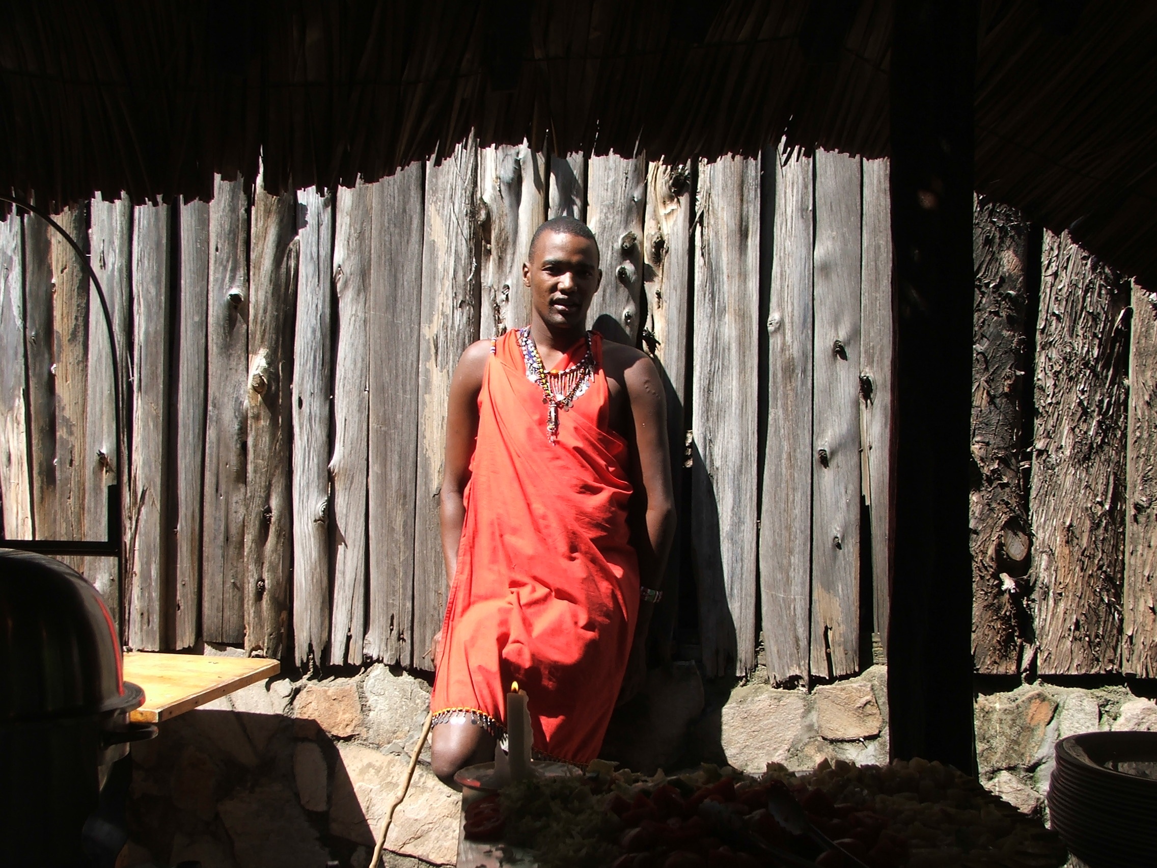 sitting, tribe, red, adult, real people, looking at camera, one person, smiling, front view, standing, portrait, native, architecture, clothing, kenya, HD Wallpaper