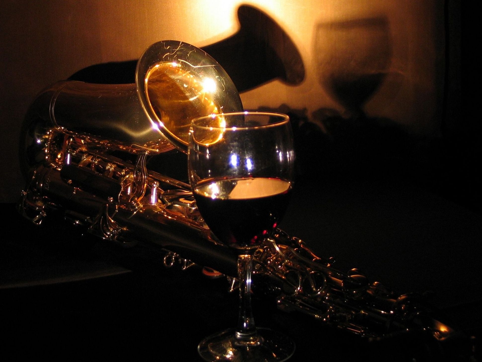 1080P, glass, still life, tea light, light and shadow, fire, burning, close-up, glass - material, shadow play, flame, music, drink, illuminated, transparent, HD Wallpaper