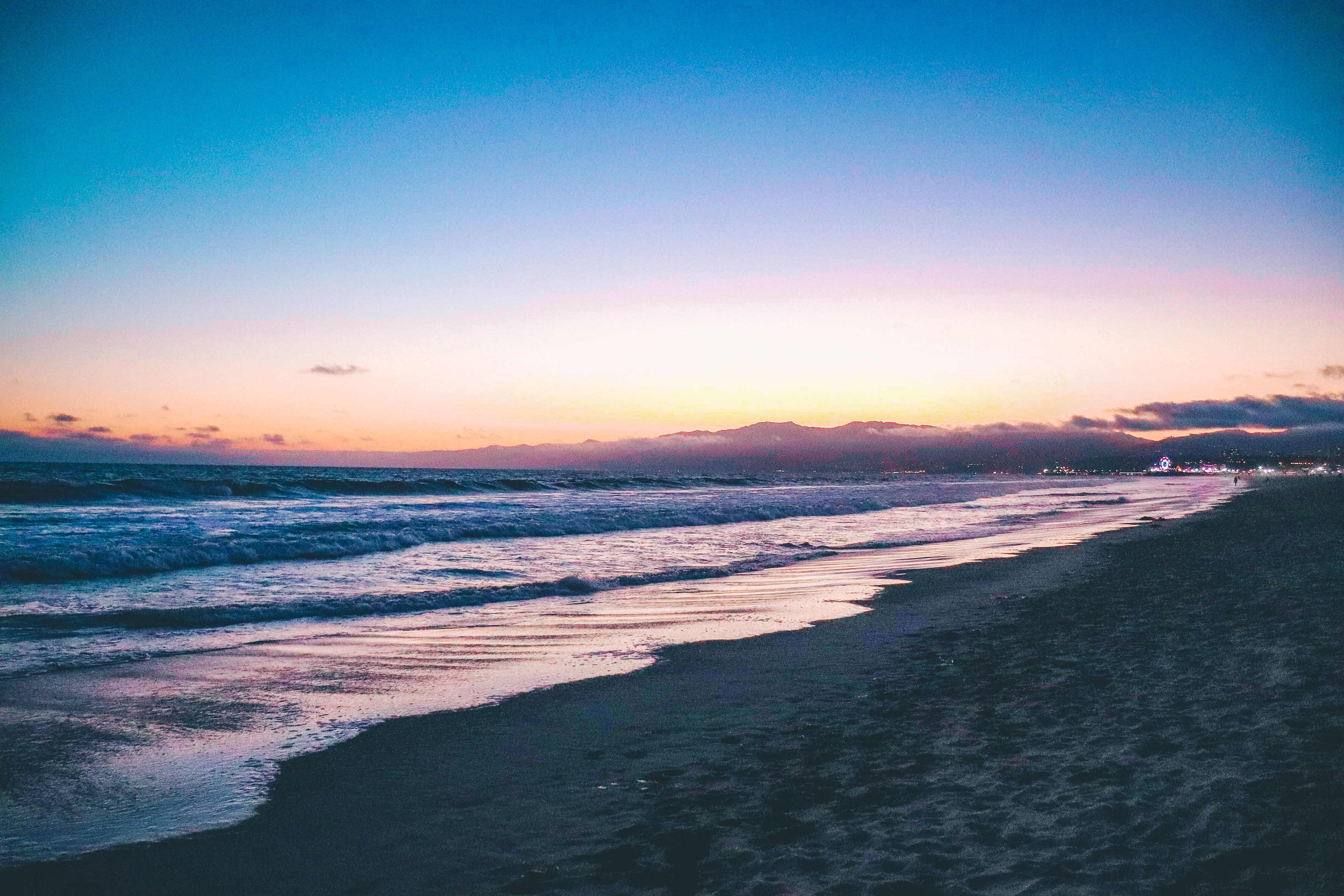 los angeles, aquatic sport, nature, beach, had background, outdoors, land, sunset, beauty in nature, sea, tranquility, motion, united states, venice beach, HD Wallpaper