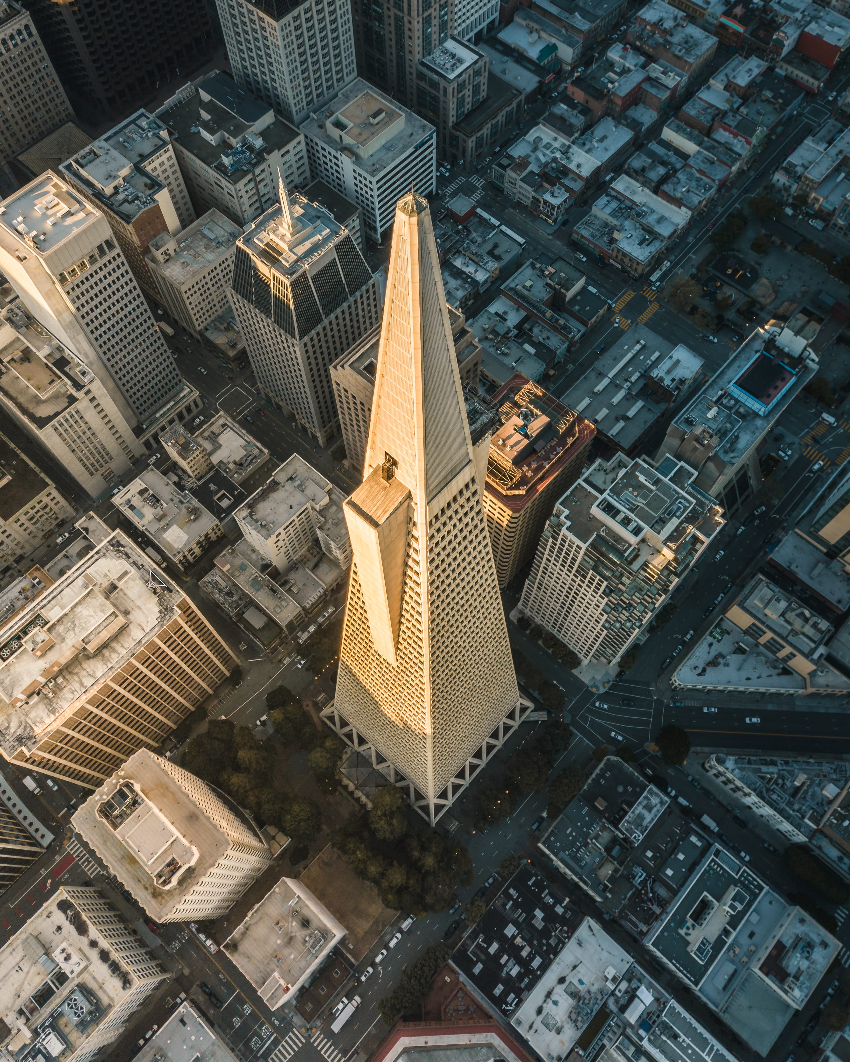 architecture, travel Destinations, sunrise, uSA, san francisco, aerial, no People, transamerica pyramid, sf, office Building, street, conical, pyramid, Phone HD Wallpaper