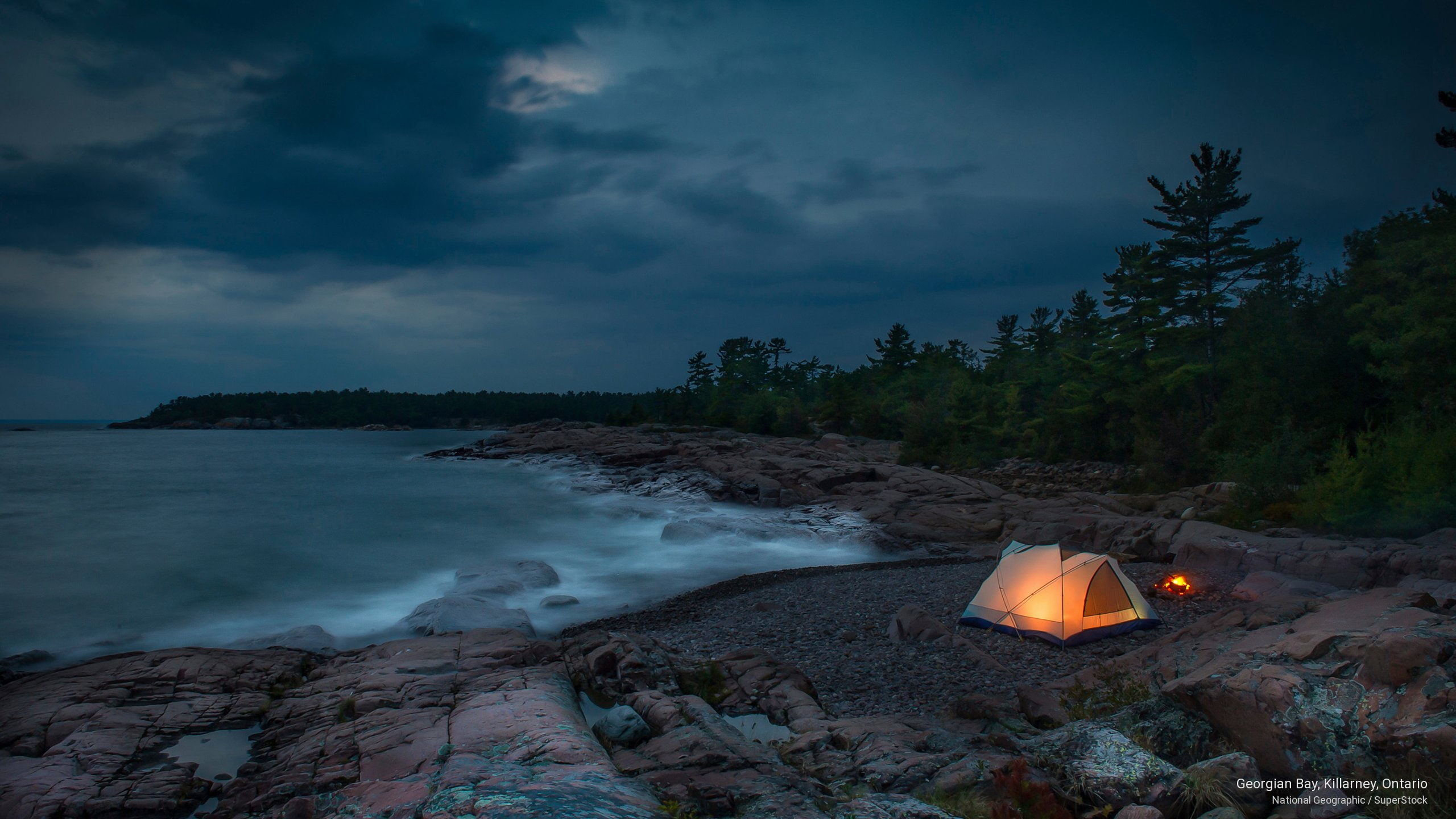 ontario, bay, 2K, georgian, North America, killarney, HD Wallpaper