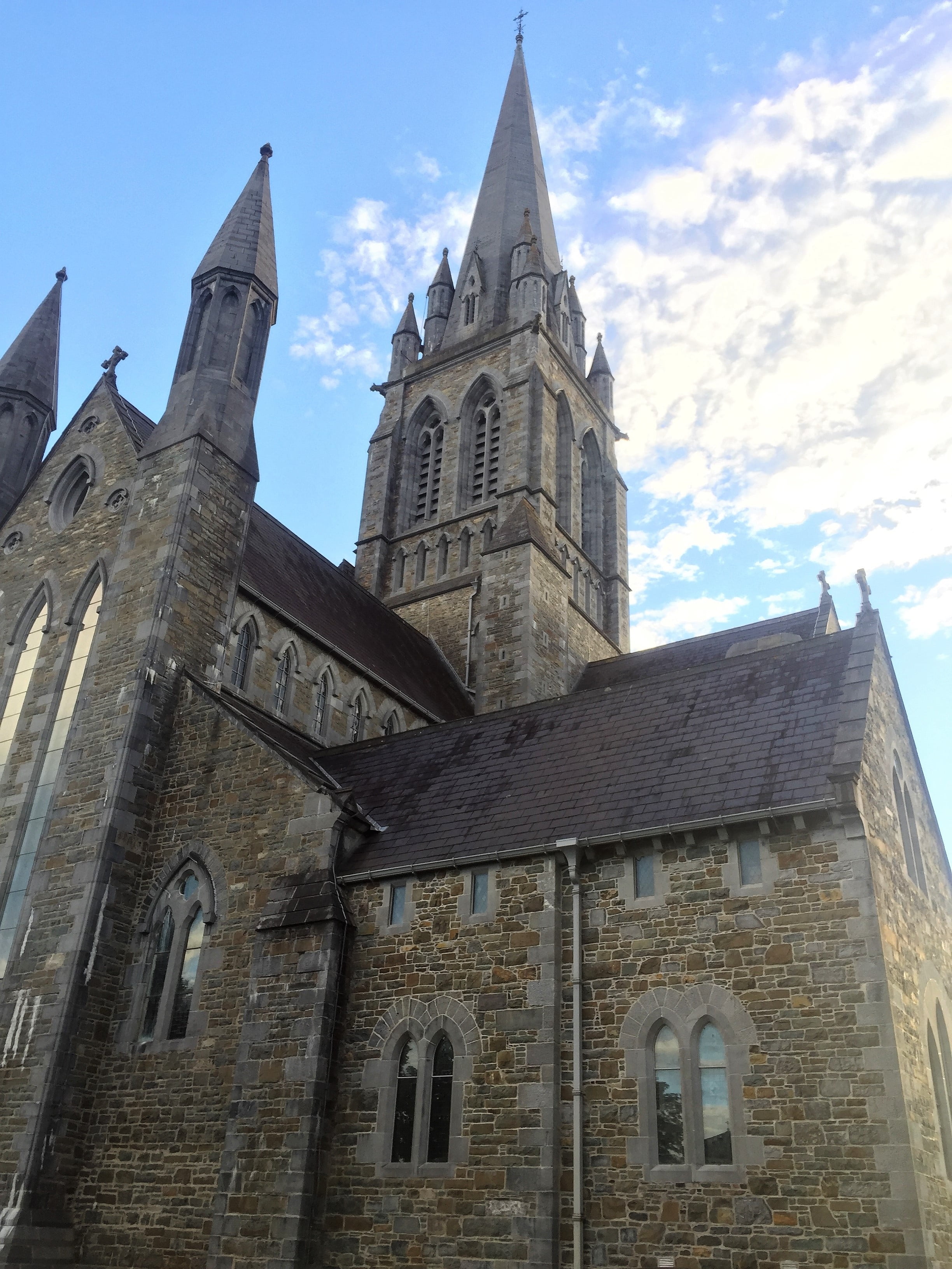 place of worship, religion, spire, ireland, architecture, day, history, sky, built structure, spirituality, the past, low angle view, outdoors, gothic style, Phone HD Wallpaper