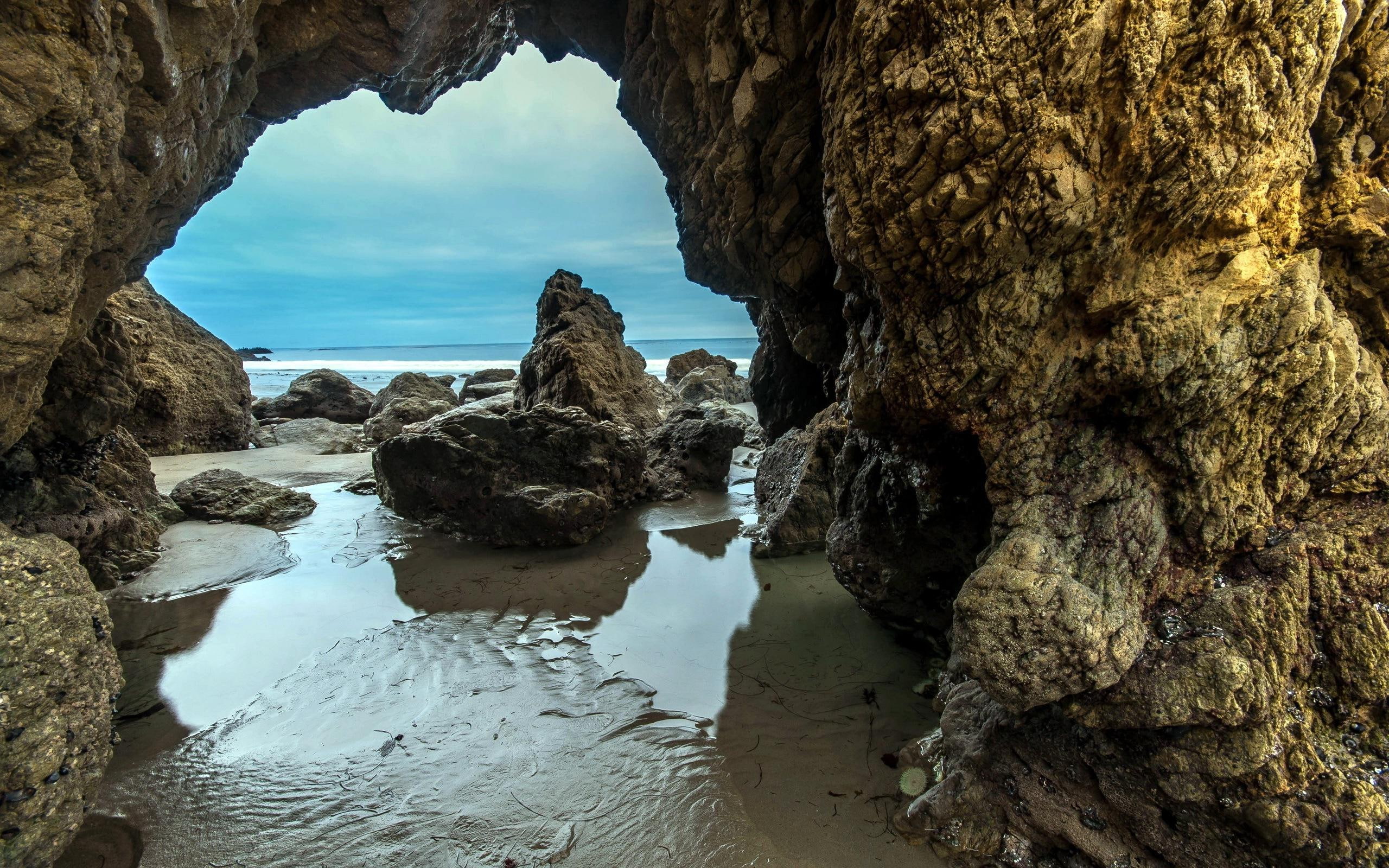 nature, formation, 2560x1600, coast, rocks, brown, natural, 2K, rock, arch, HD Wallpaper