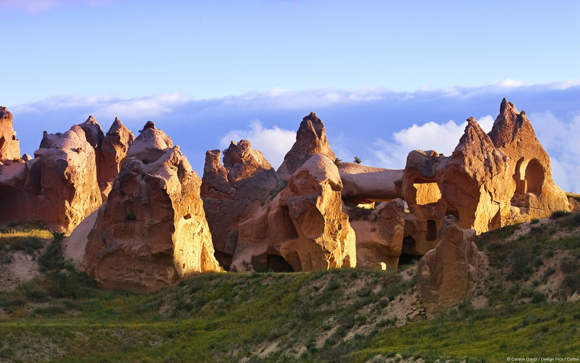 climate, brown, physical geography, no people, rock formation, fairy, chimney, environment, beauty in nature, day, windows, nature, tranquility, remote, HD Wallpaper