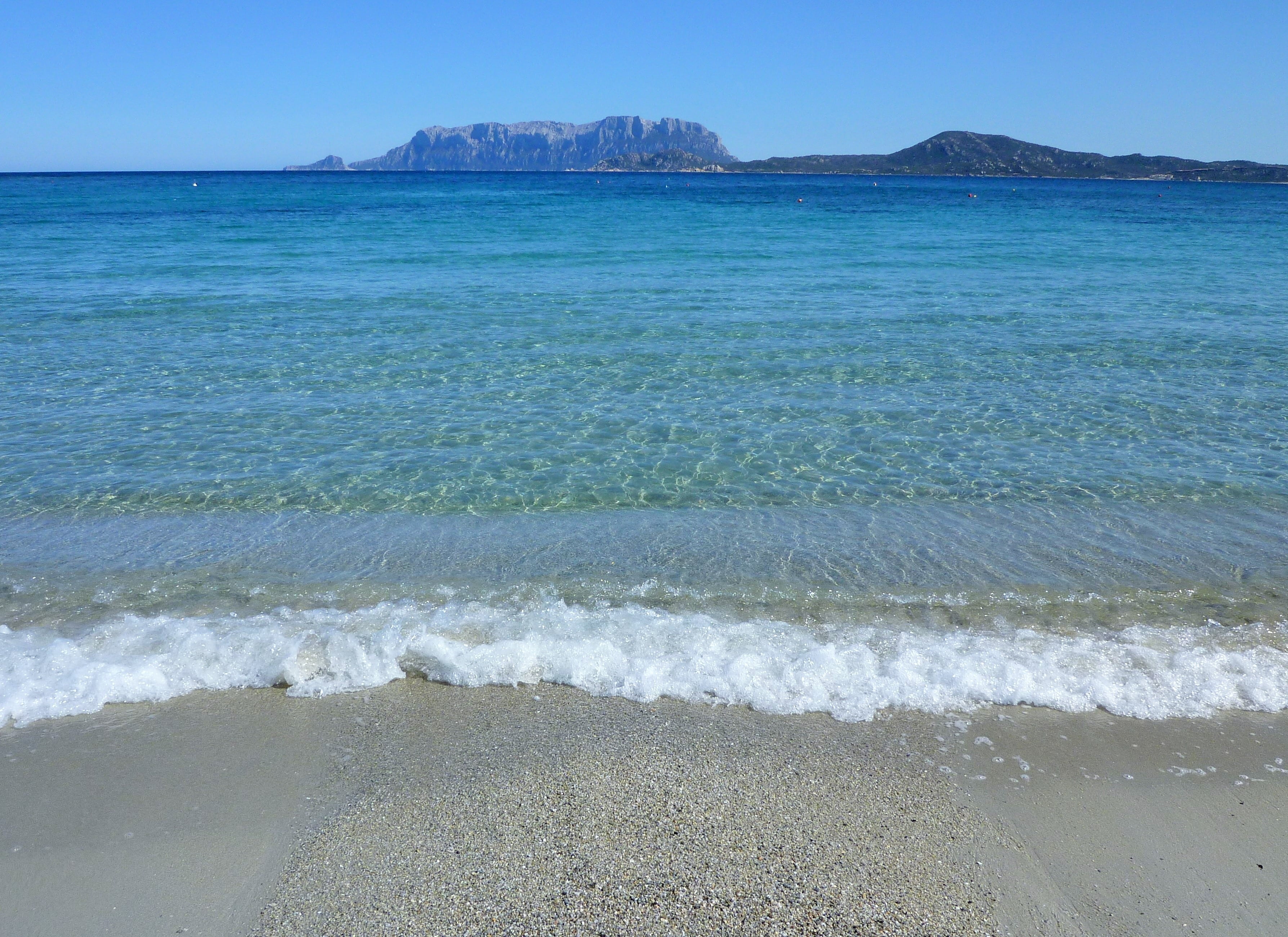 water, scenics - nature, coastline, turquoise colored, sardinia, mountain, idyllic, beauty in nature, wave, sea, sky, blue, nature, summer, sand, sport, HD Wallpaper