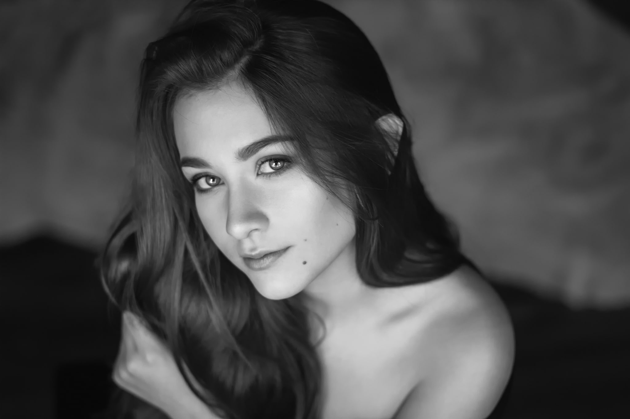 Julia, 1080P, the beauty, smile, Anastasia Lis, HD Wallpaper