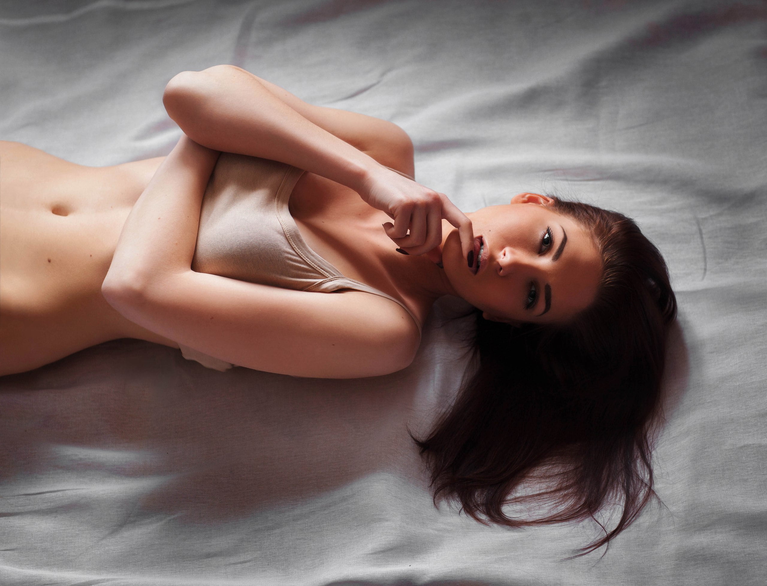 lies, Girl, Mike, figure, Alexey Gilev, 2K, hair, Anastasia Zubchenko, HD Wallpaper