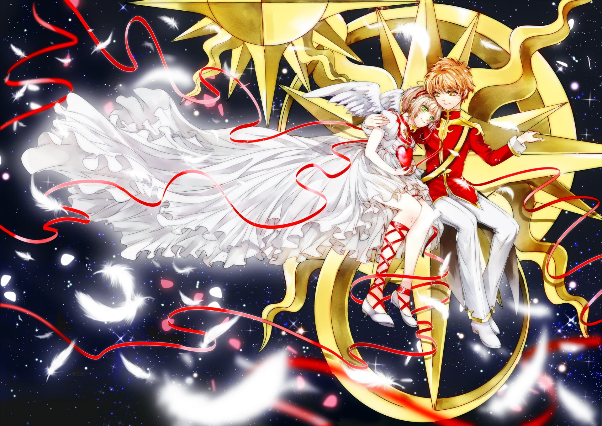 1080P, Anime, Sakura Kinomoto, Cardcaptor Sakura, Syaoran Li, HD Wallpaper