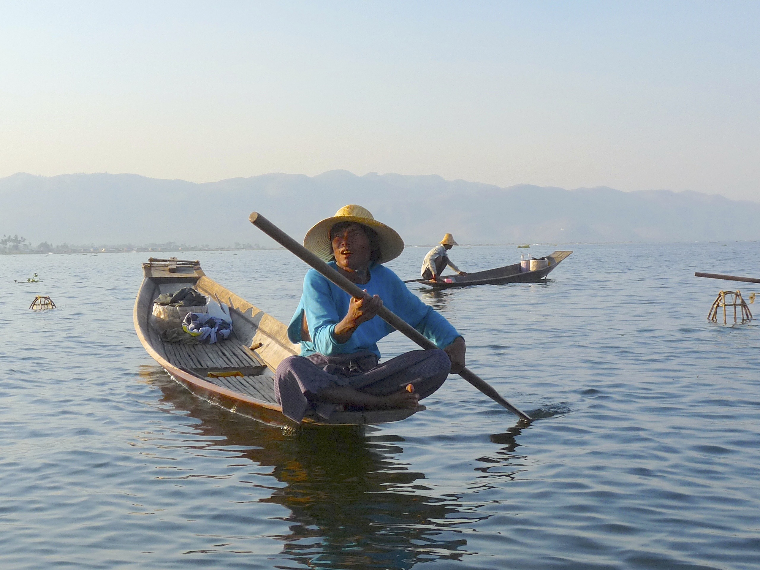 sea, traditional, men, vacations, vessel, clear sky, outdoors, people, full length, fisherman, vietnamese, river, sky, local, mesh, fishnet, lake, basket, HD Wallpaper