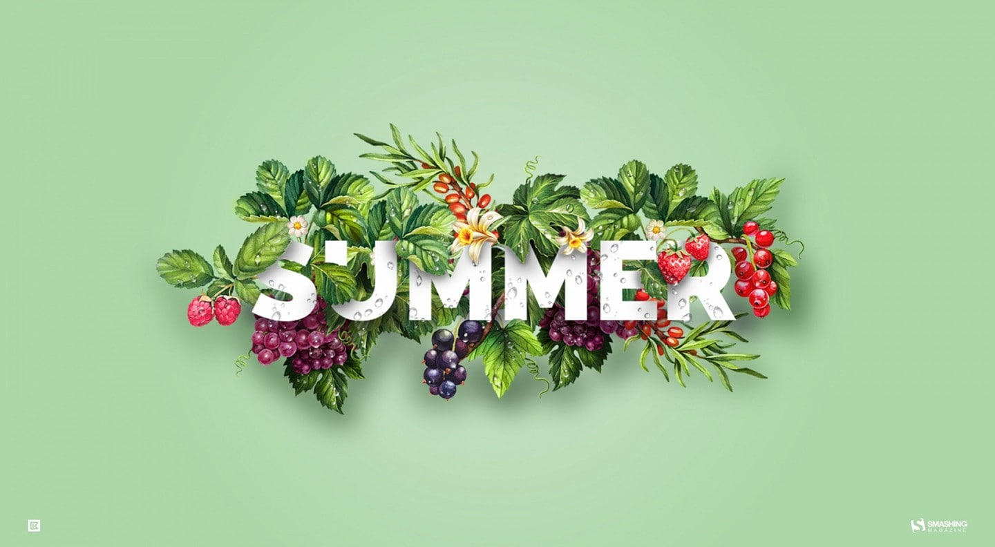 typography, illustration, simple background, digital art, summer, green background, 720P, HD Wallpaper