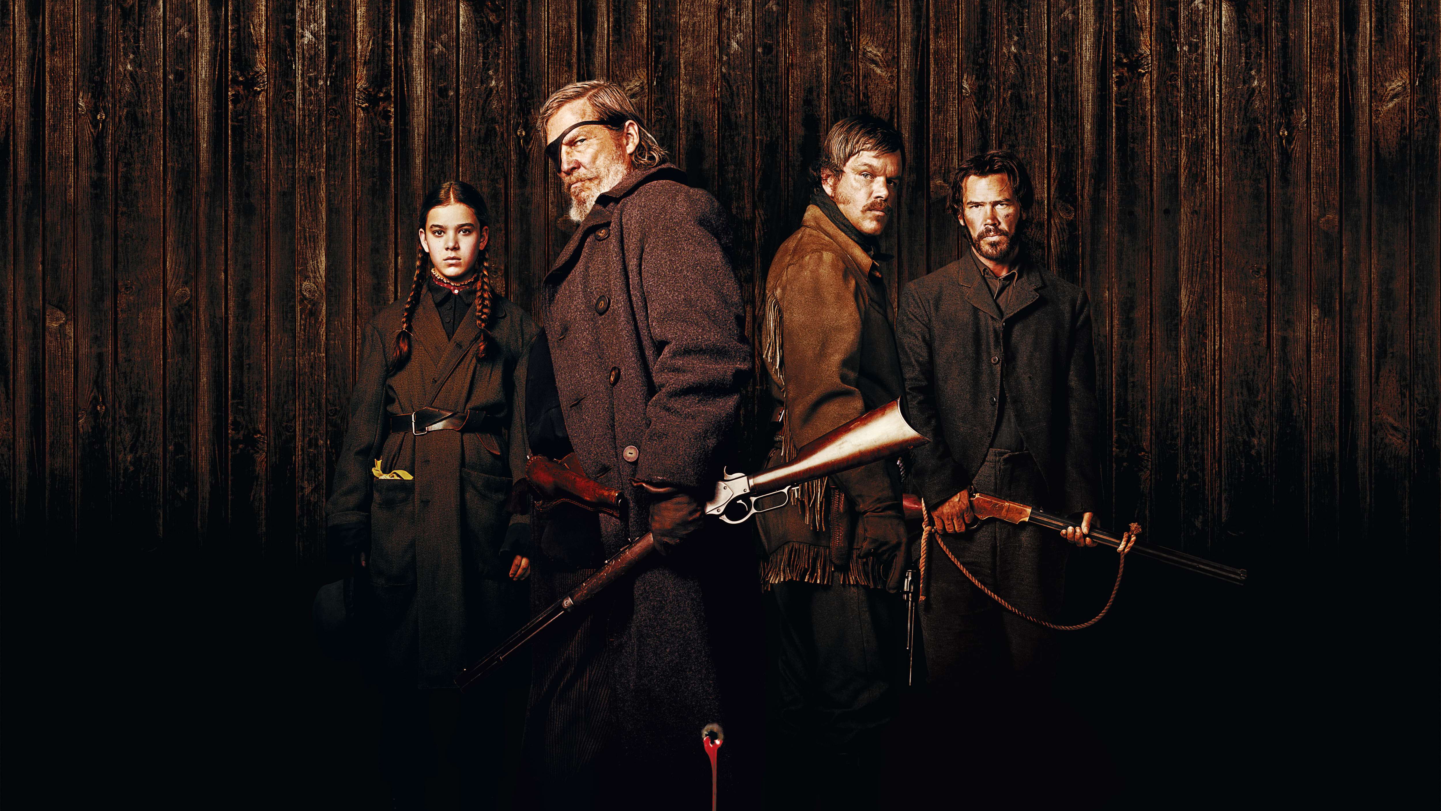 Matt Damon, Hailee Steinfeld, 4K, Jeff Bridges, True Grit, Josh Brolin, HD Wallpaper