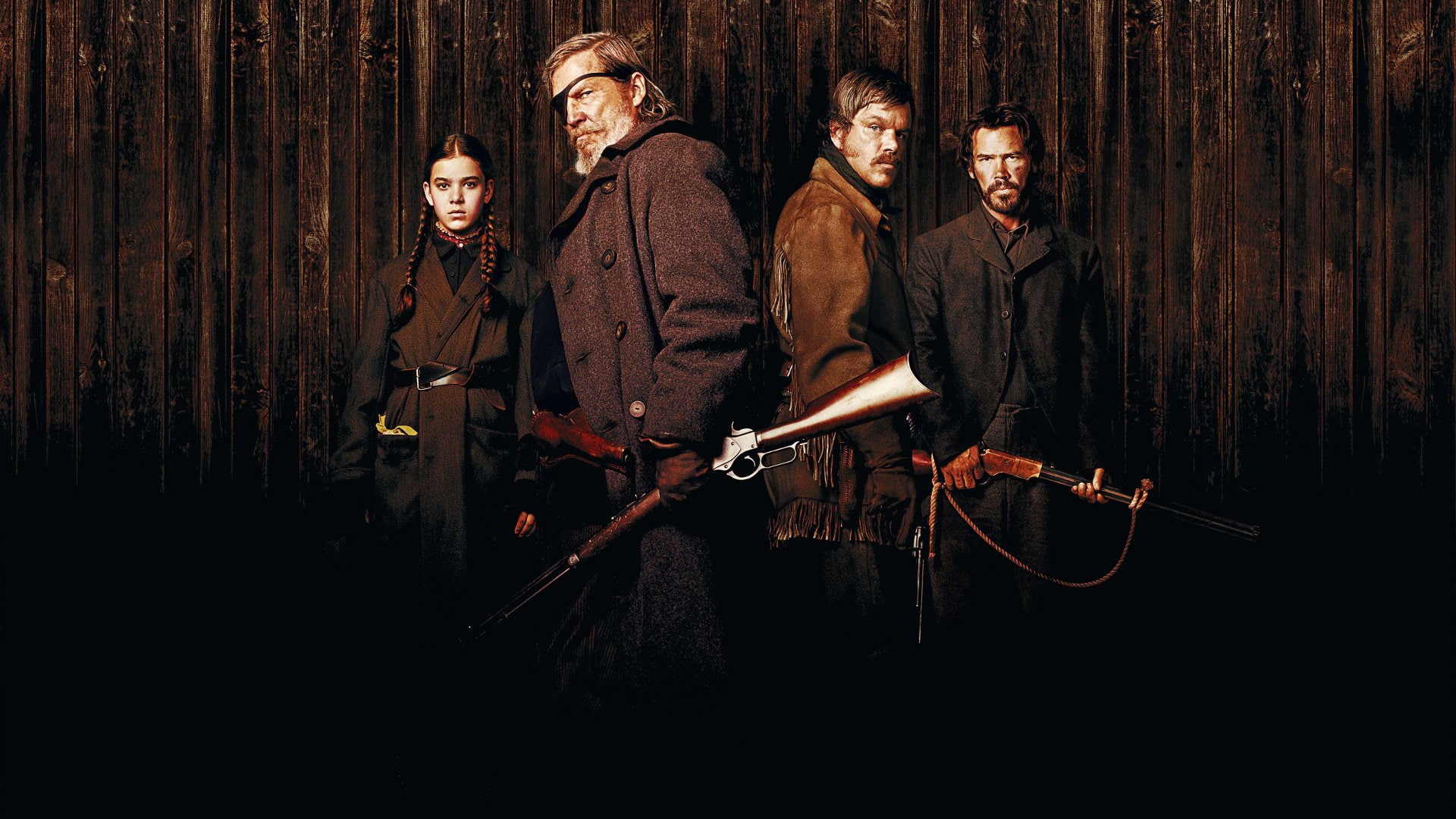 Jeff Bridges, Matt Damon, True Grit (2010), Hailee Steinfeld, Josh Brolin, 1080P, Movie, HD Wallpaper