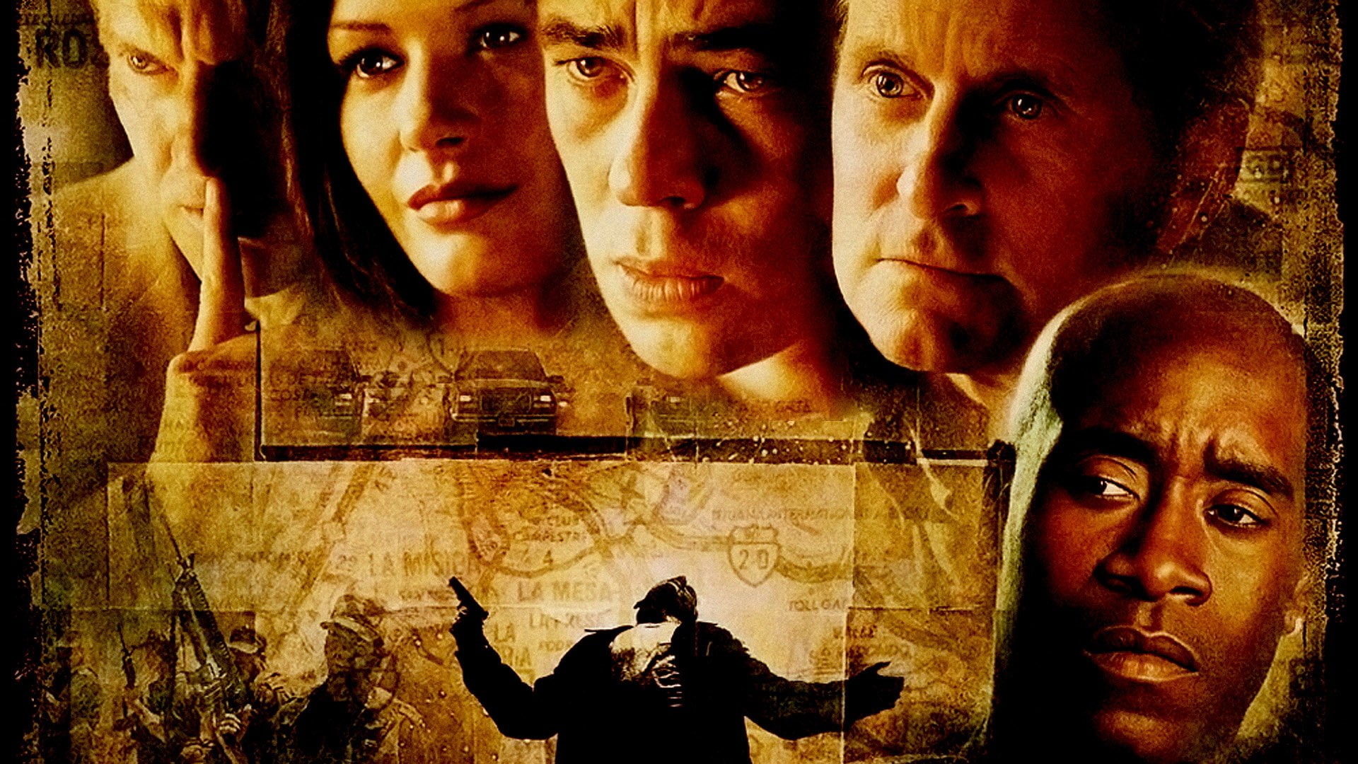 1080P, Benicio del Toro, Traffic, Movie, Don Cheadle, Michael Douglas, Catherine Zeta-jones, HD Wallpaper