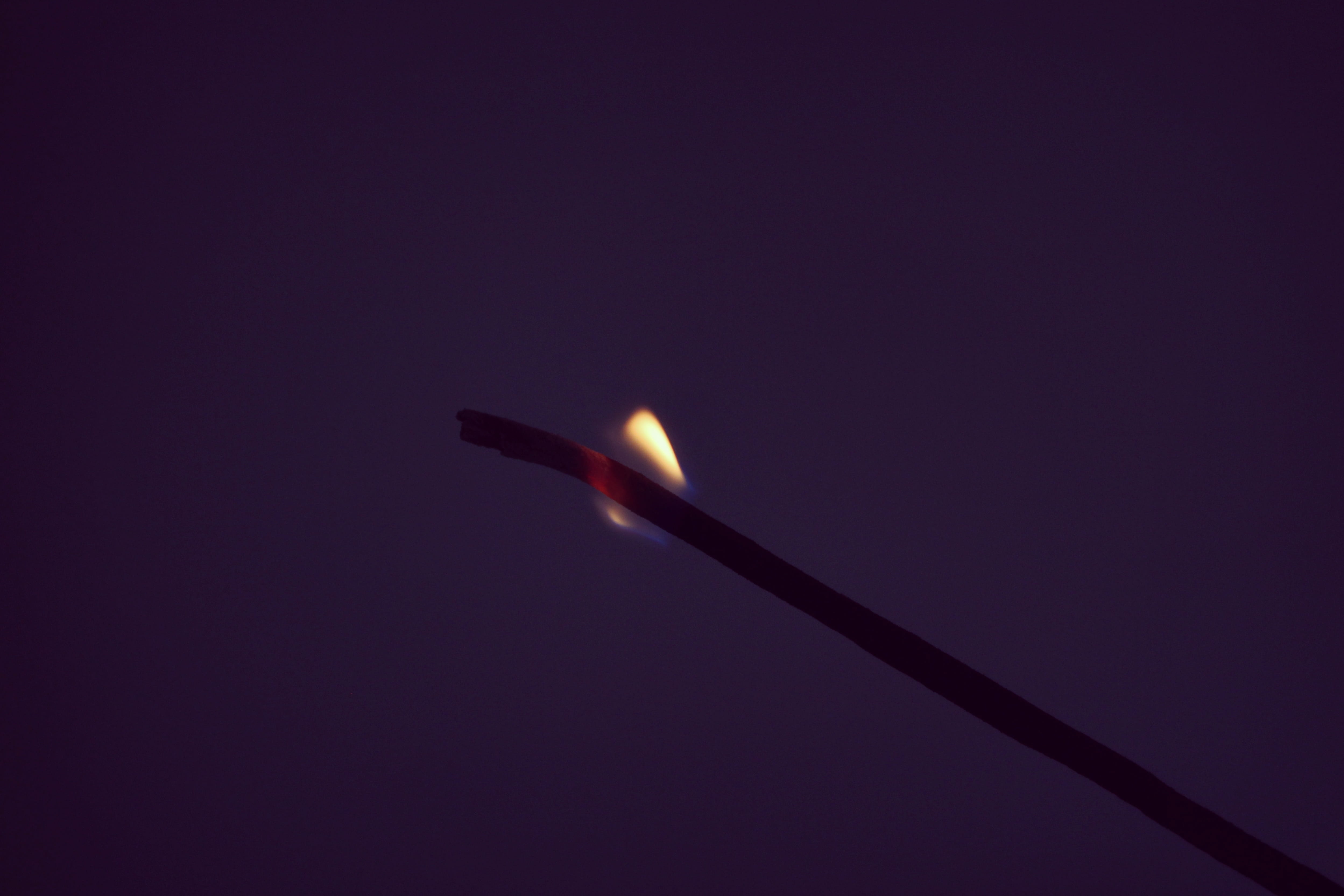 finity, 4K, flame, lighting equipment, no people, stick, single object, fire, dark, studio shot, incense, fire - natural phenomenon, match - lighting equipment, HD Wallpaper