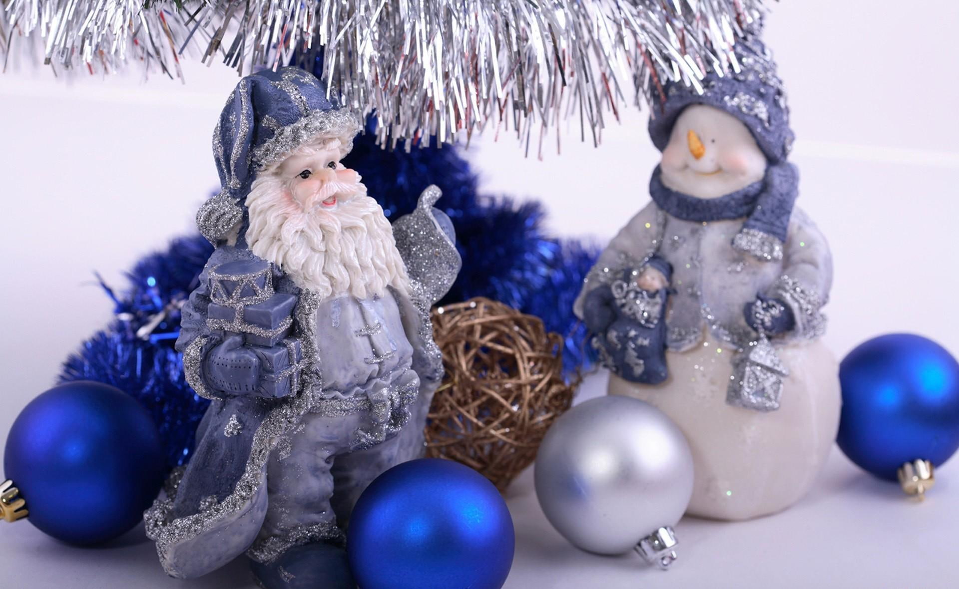 tinsel, ceramic, figure, year, new year, 1080P, claus, christmas decorations, new, decorations, christmas, santa claus, snowman, santa, HD Wallpaper