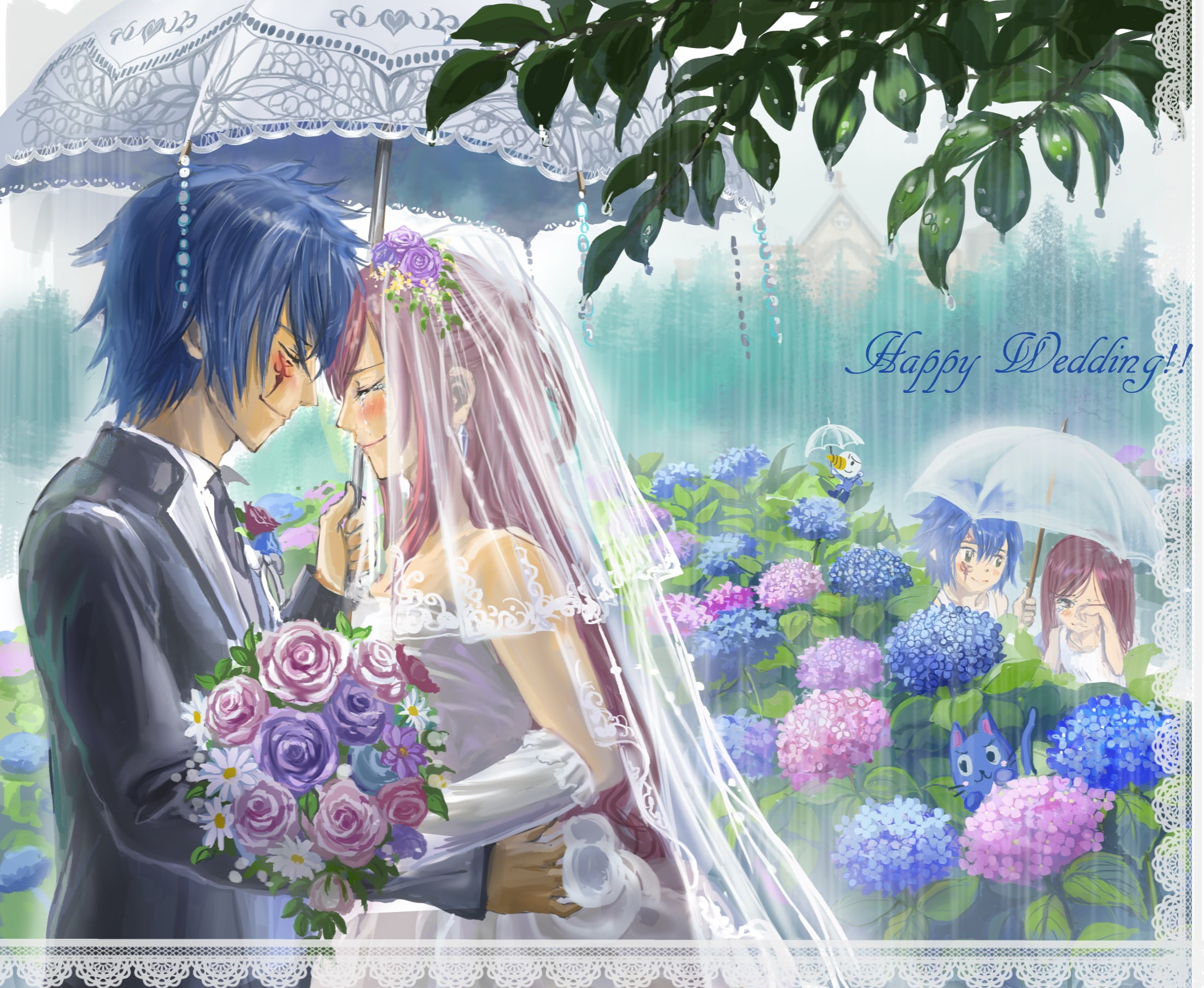 Fairy Tail, Erza Scarlet, Anime, Jellal Fernandes, 1080P, HD Wallpaper