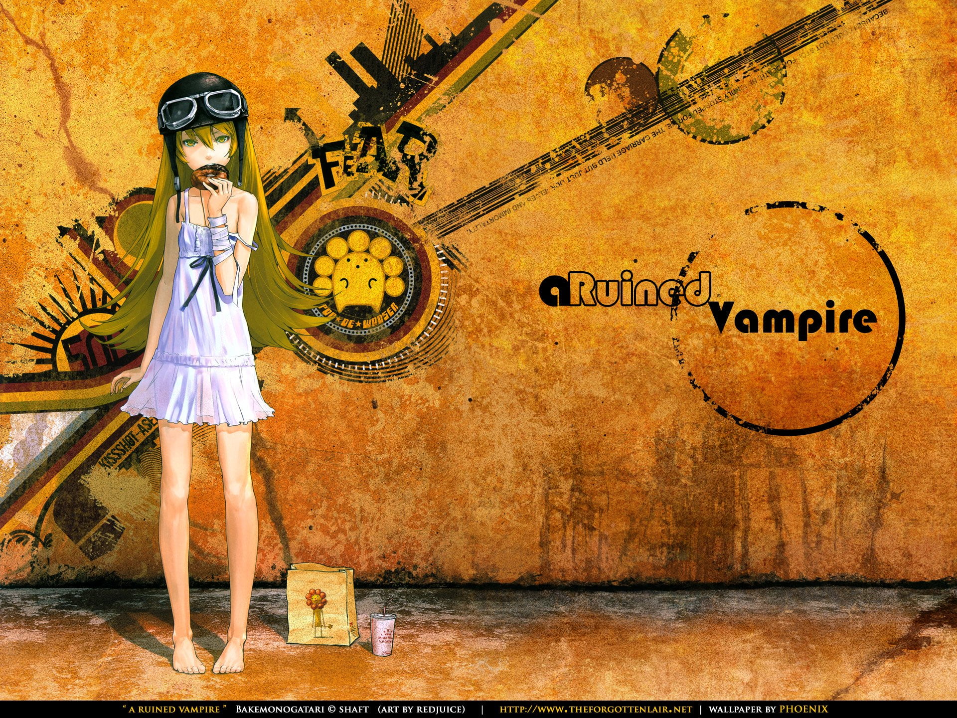 casual clothing, art and craft, young adult, creativity, glasses, Anime, fashion, women, wall - building feature, standing, Monogatari (Series), HD Wallpaper