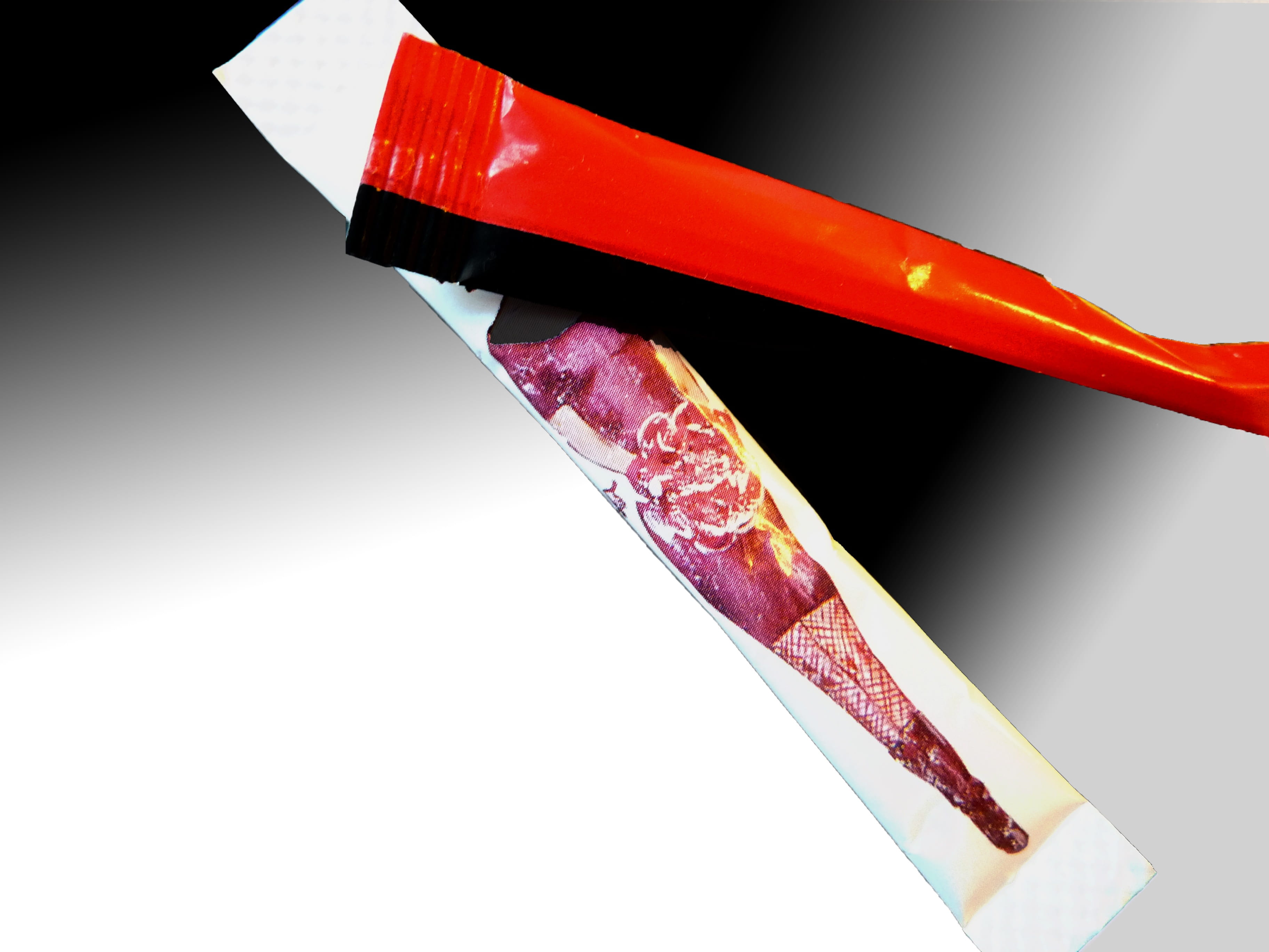 candy, human blood, indoors, knife - weapon, art and craft, evidence, still life, single object, gray background, crime, cutting, studio shot, sweet, black background, HD Wallpaper
