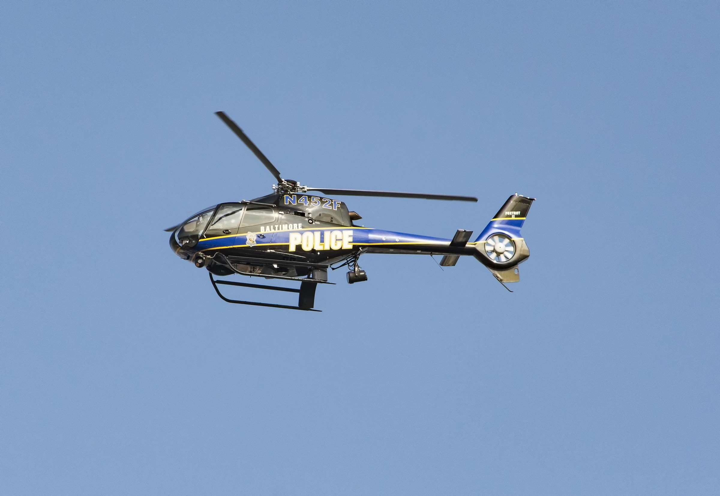 mid-air, department, emergency, 911, airplane, city, clear sky, urban, travel, outdoors, bpd, technology, mode of transportation, evidence, transportation, HD Wallpaper
