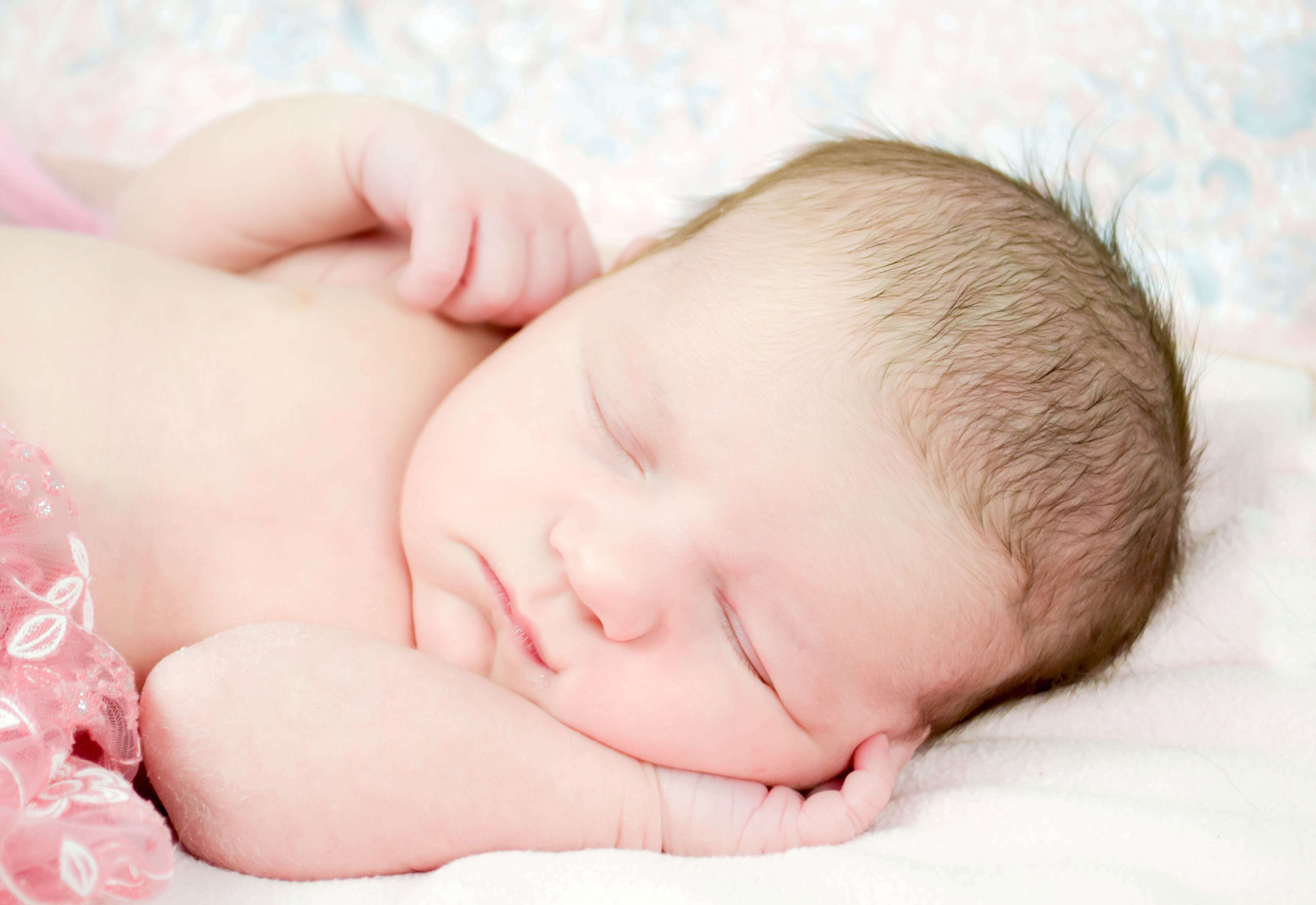 happiness, 5K, newborn, body part, girl, little, baby girl, pink, cute, caucasian Ethnicity, small, born, babyhood, adorable, one Person, bed, caucasian, HD Wallpaper