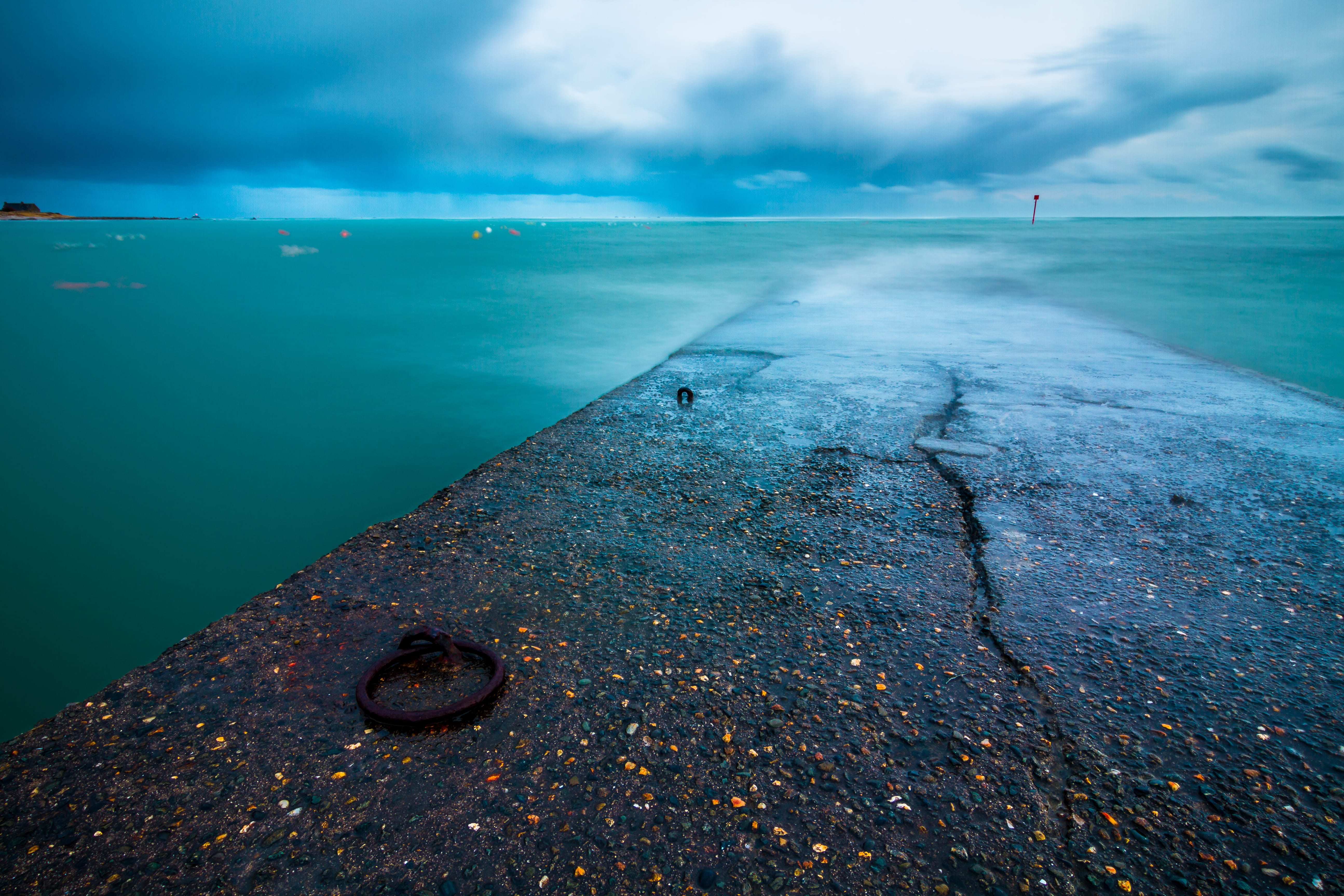 scenics - nature, day, horizon, sea, cloud - sky, france, water, longexposure, sky, penmarch, idyllic, long exposure, tranquil scene, paysage, nature, saint-guénolé, HD Wallpaper