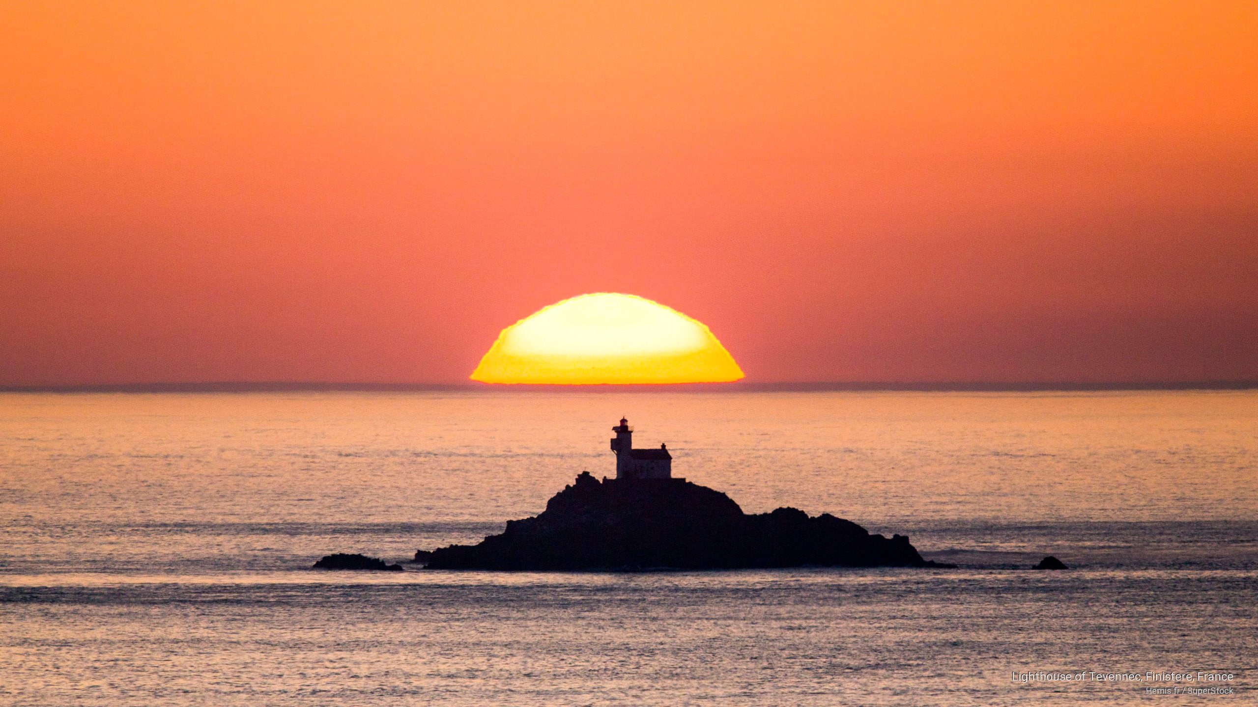 finistere, france, 2K, Sunrises/Sunsets, tevennec, lighthouse, HD Wallpaper