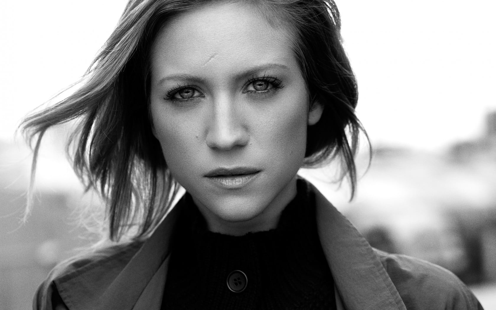 woman, hairstyle, portrait, face, real people, warm clothing, actress, human face, adult, women, lifestyles, beautiful woman, focus on foreground, brittany snow, HD Wallpaper