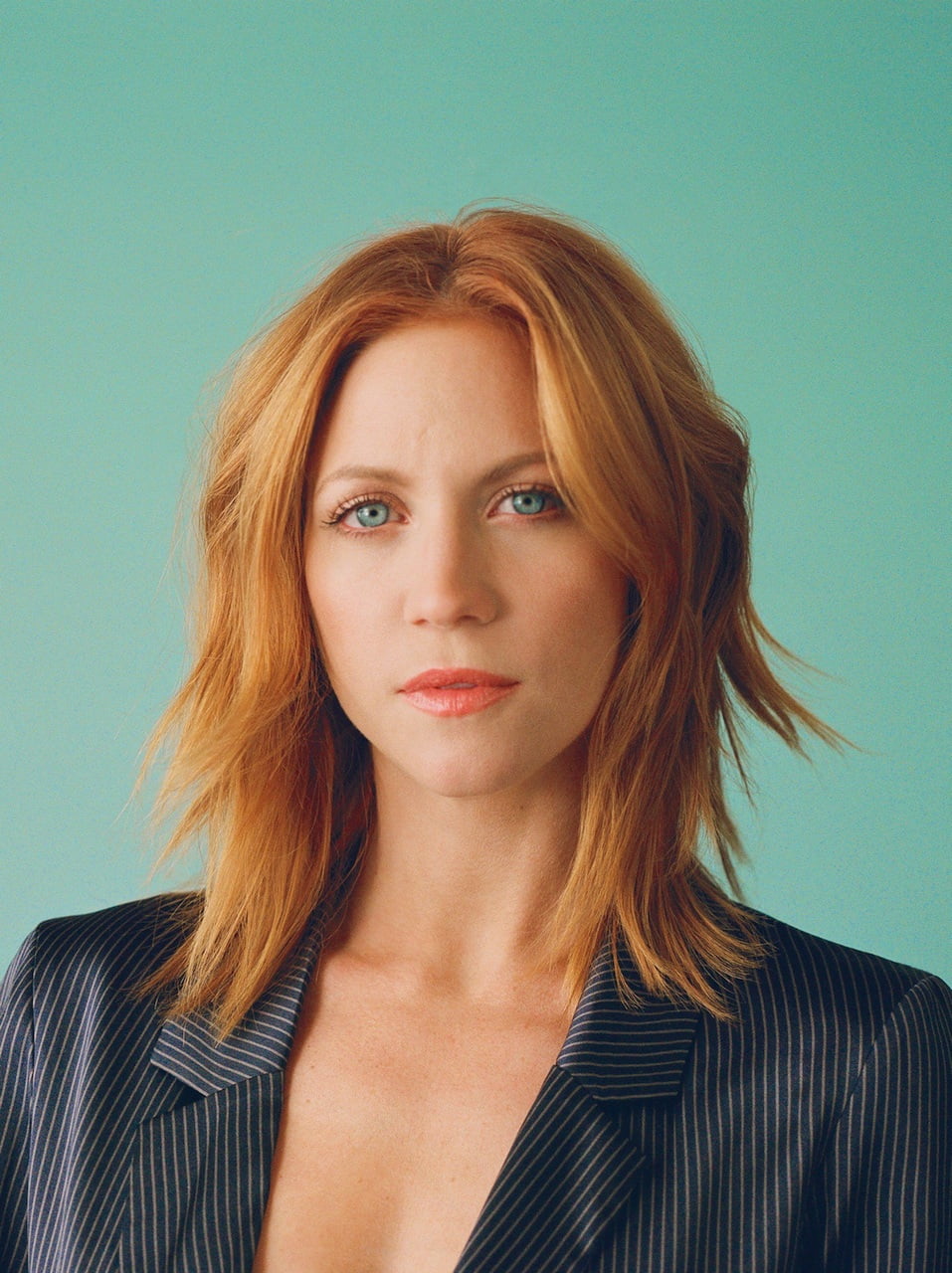 women, redhead, 720P, Brittany Snow, blue eyes, actress, face, Phone HD Wallpaper
