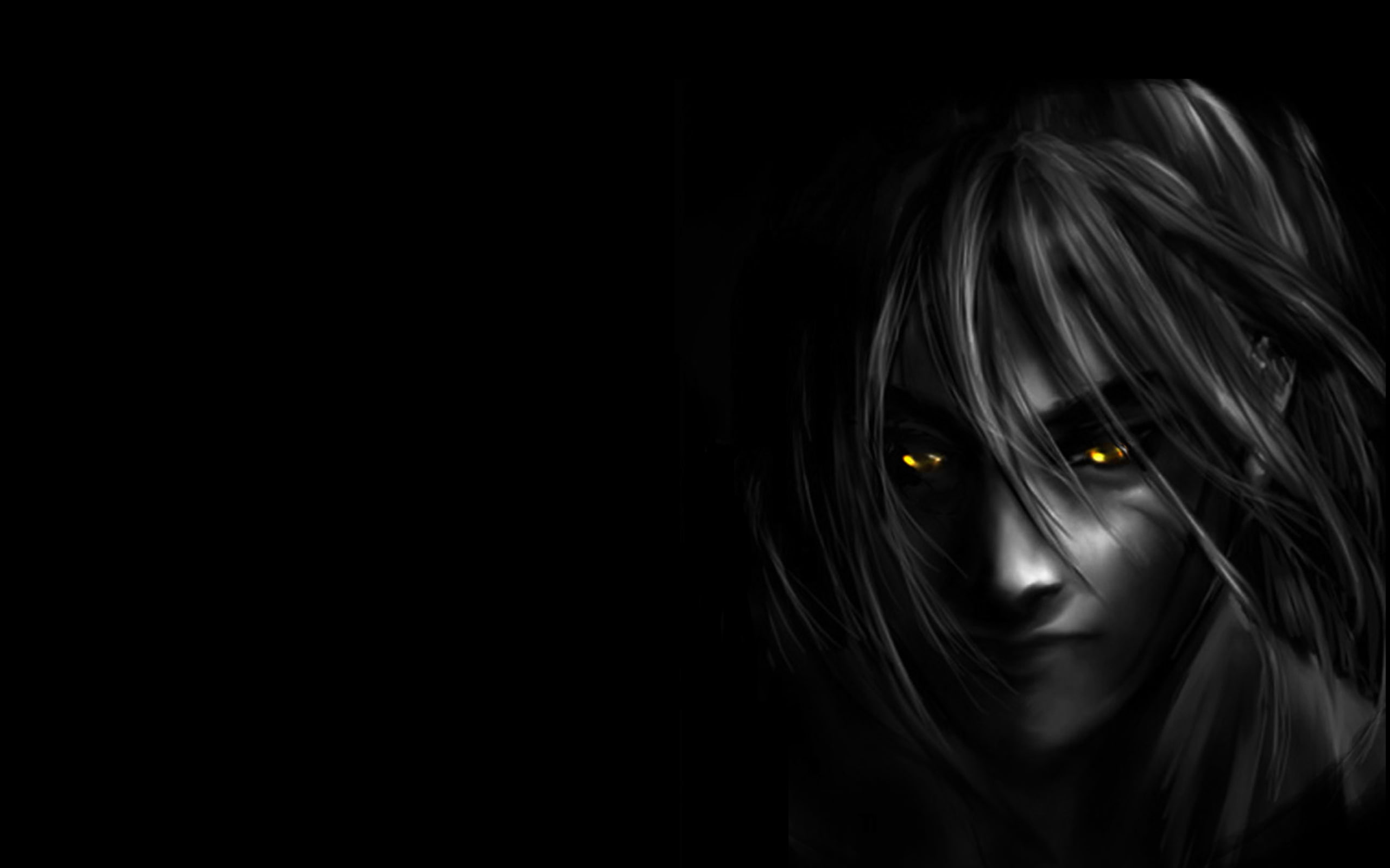 girl, anime, dark, 2K, abstracto, HD Wallpaper