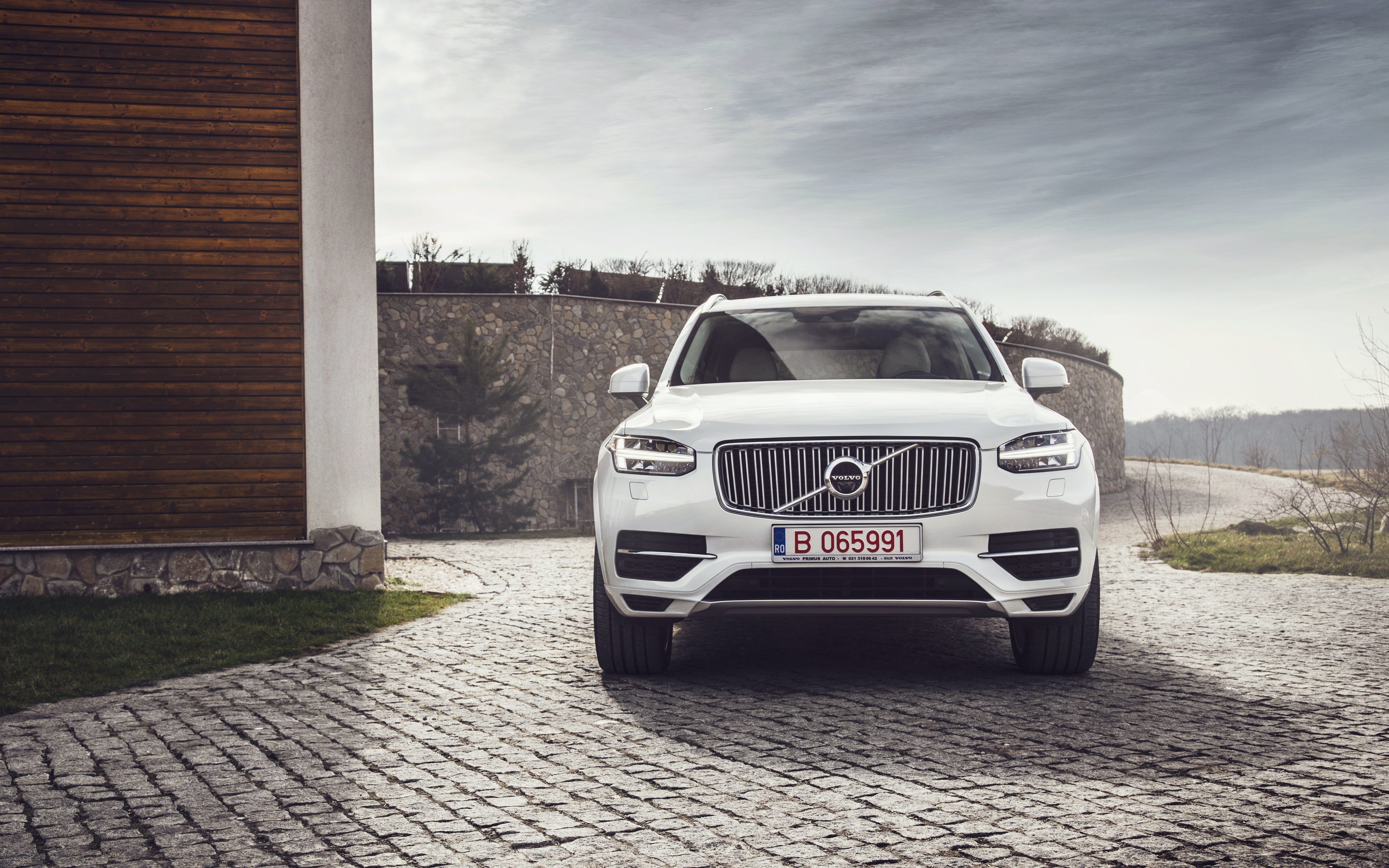 SUV, 4K, Ciprian Mihai, Volvo XC90, white, car, HD Wallpaper
