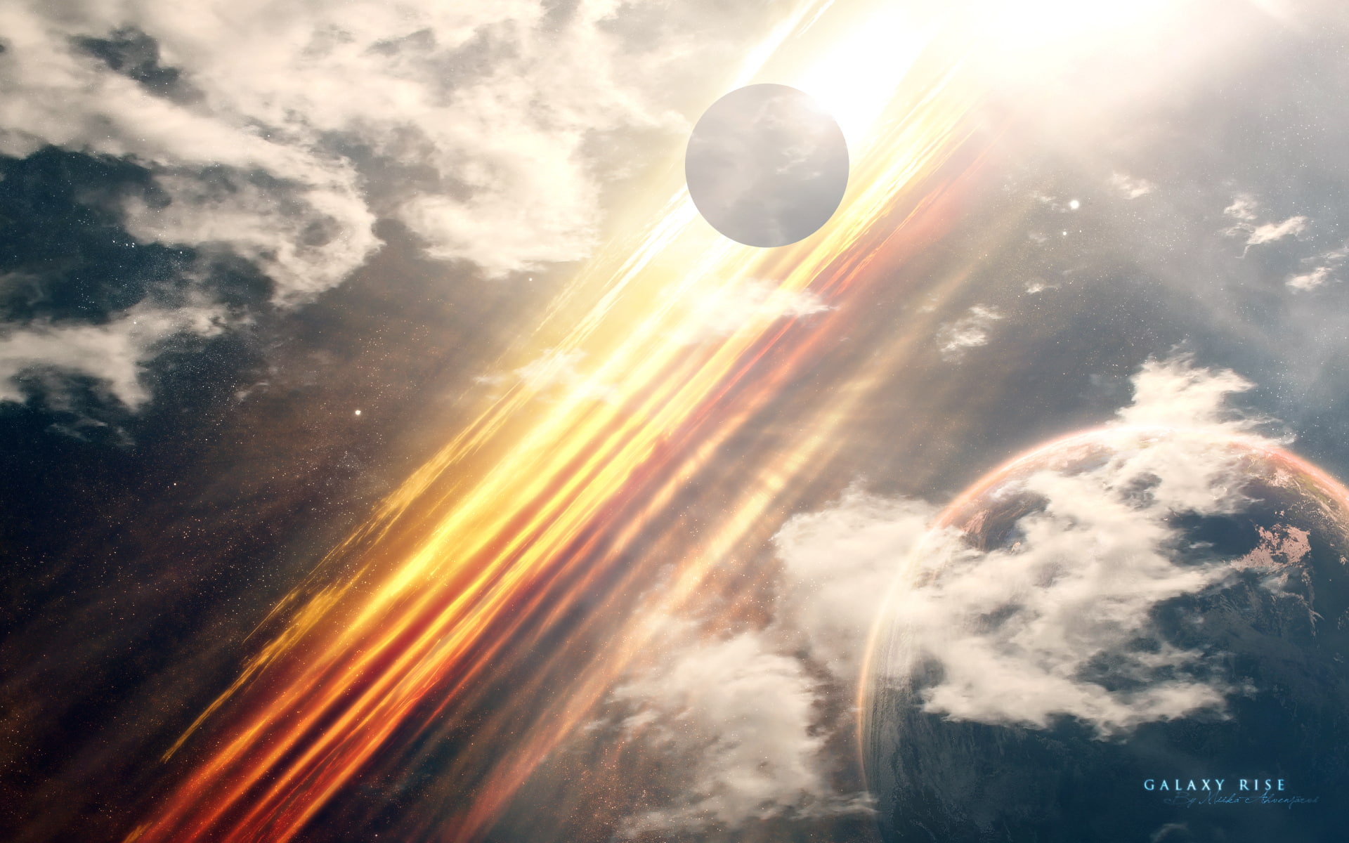 hd, digital, sci, universe, 1080P, galaxy, digital universe, fi, HD Wallpaper