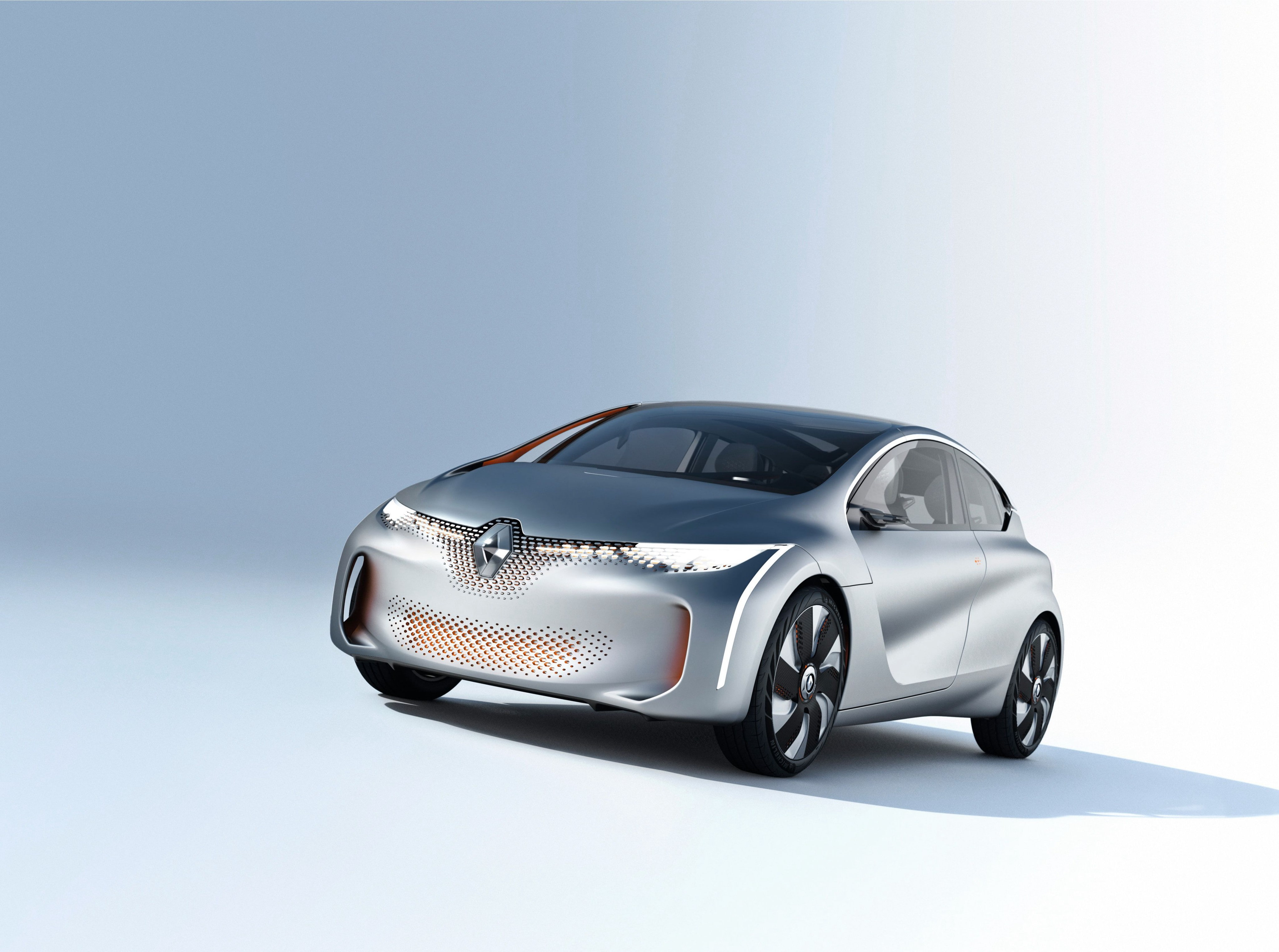 motor vehicle, transportation, metal, hybrid, mode of transportation, clean, Auto Expo 2016, Renault Eolab, car, studio shot, copy space, single object, HD Wallpaper